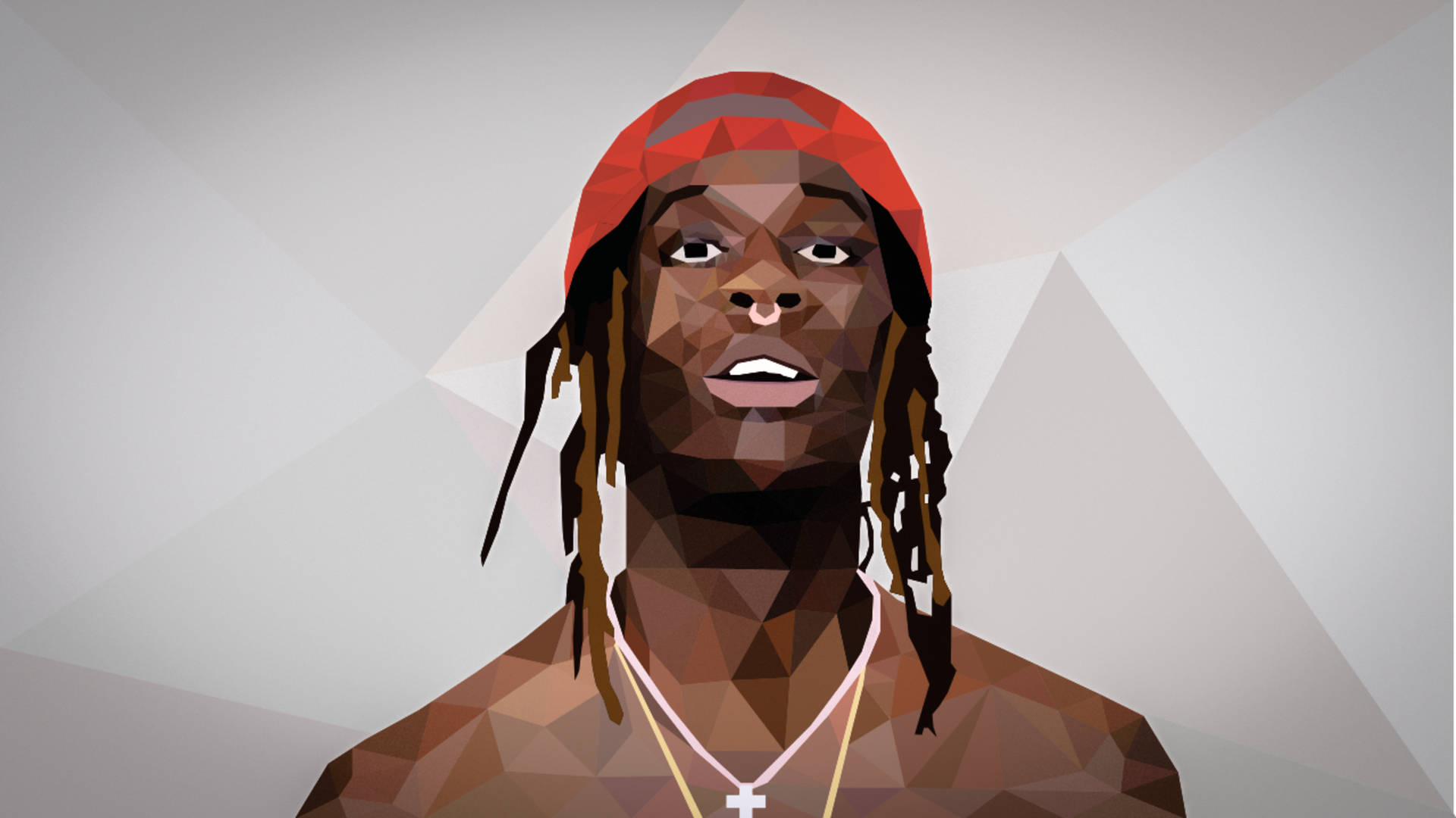 Join Young Thug On A Musical Journey Through A Vibrant And Abstract World Background