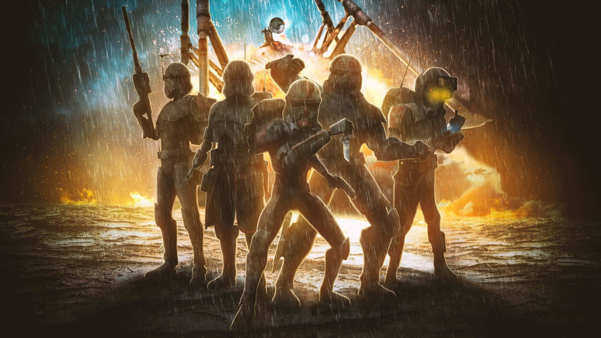 Joining Forces To Defend The Galaxy - Star Wars The Bad Batch Background