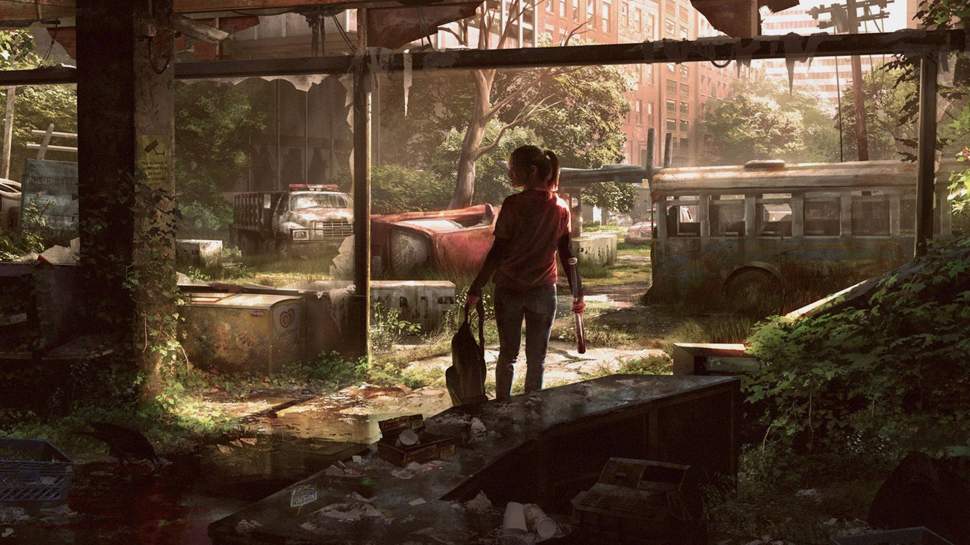 Joining Forces To Fight The Dangerous Infected In The Post-apocalyptic World Of The Last Of Us. Background