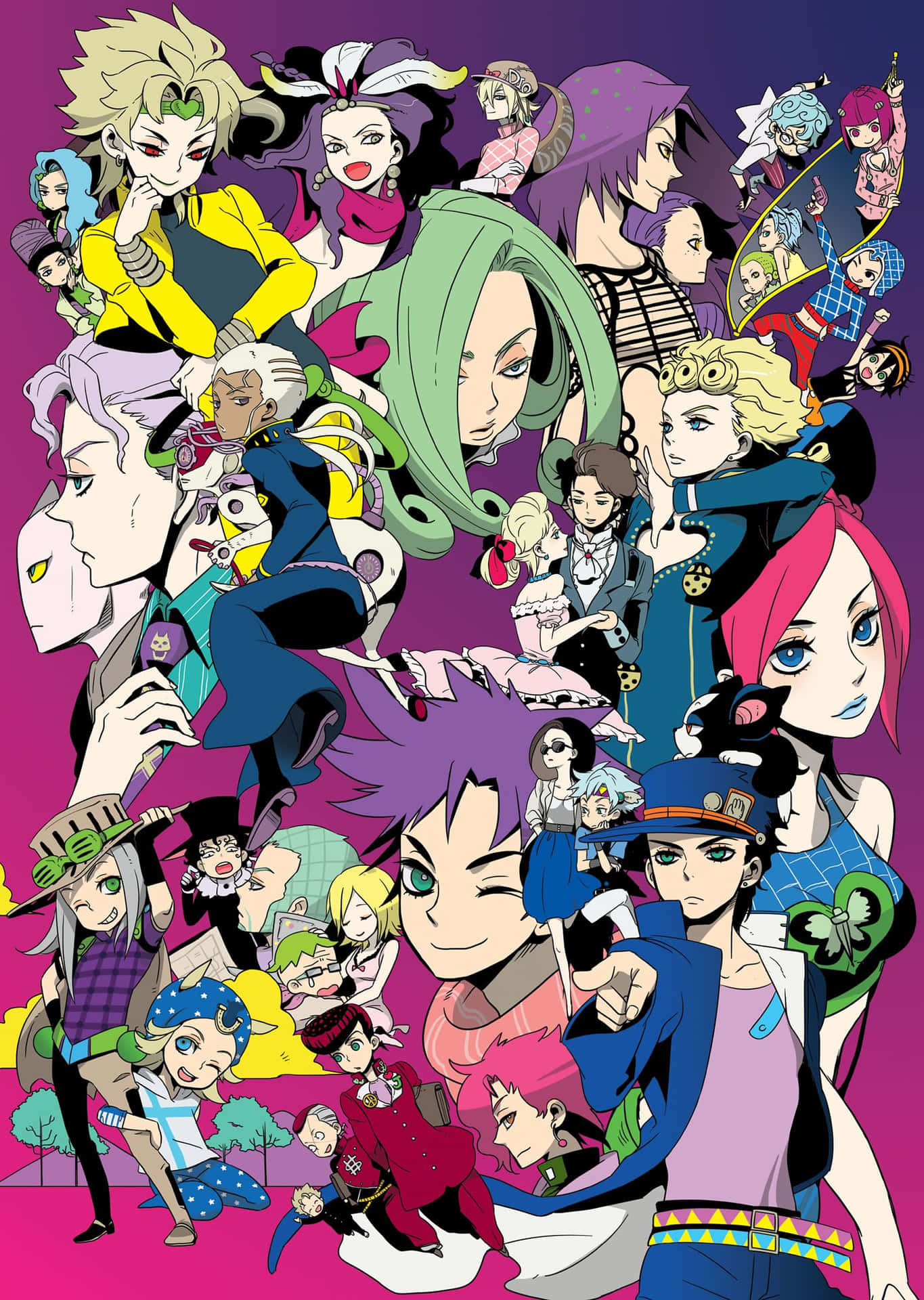 Jojo Bizarre Adventure Diavolo And Complete Characters Background