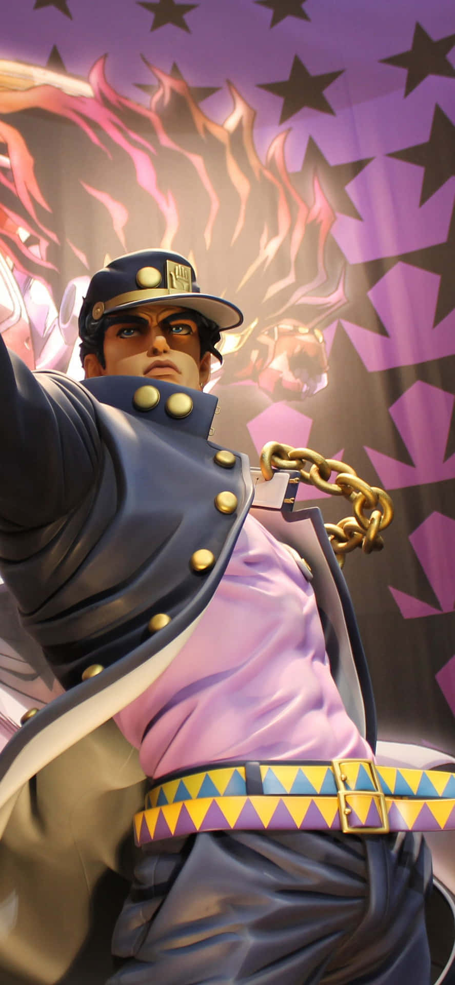 Jojos Bizarre Adventure Iphone Jotaro Statue Background