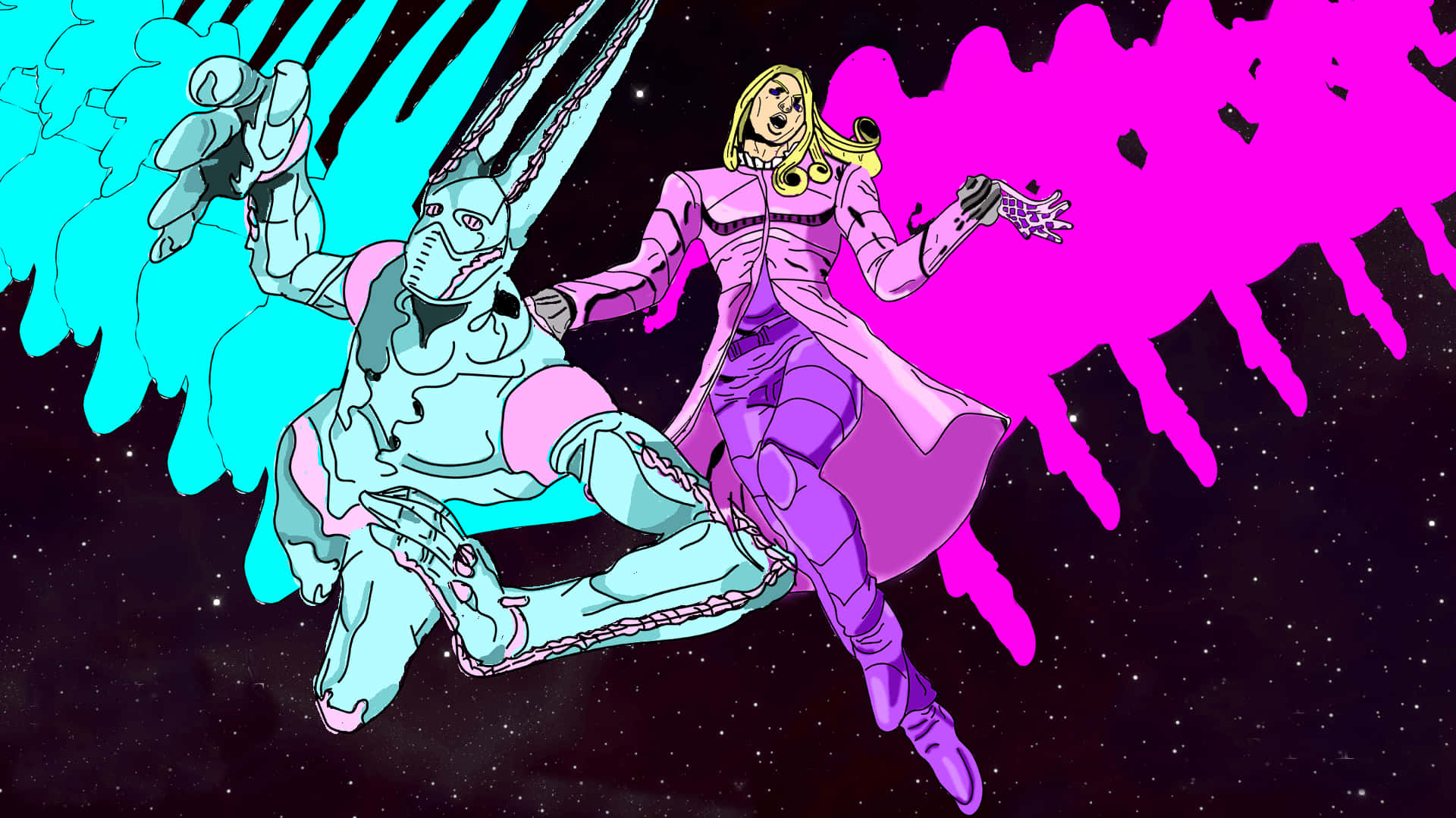 Jojos Bizarre Adventure Manga Funny Valentine And D4c Background