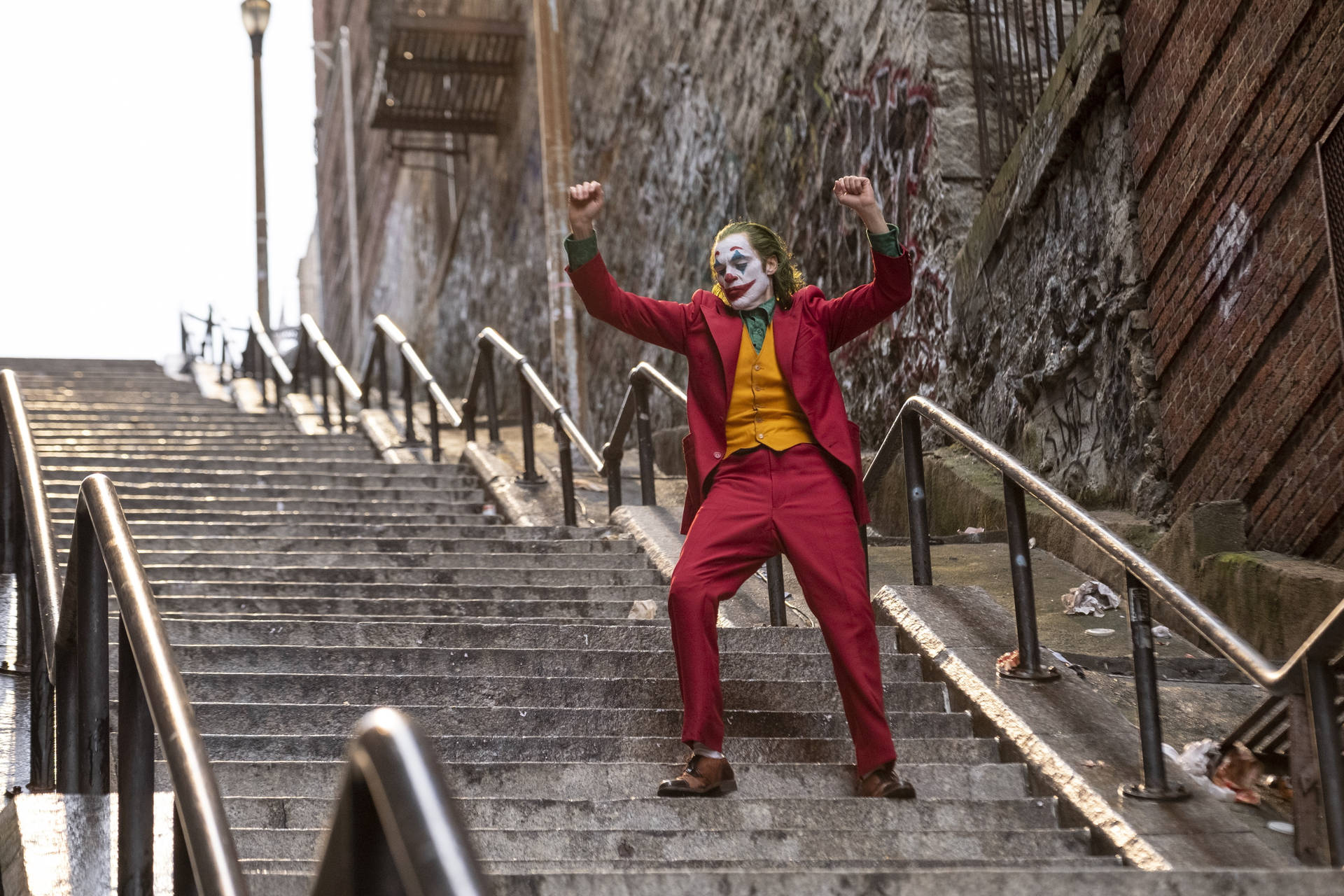 Joker 2020 Dancing On The Stairs Background