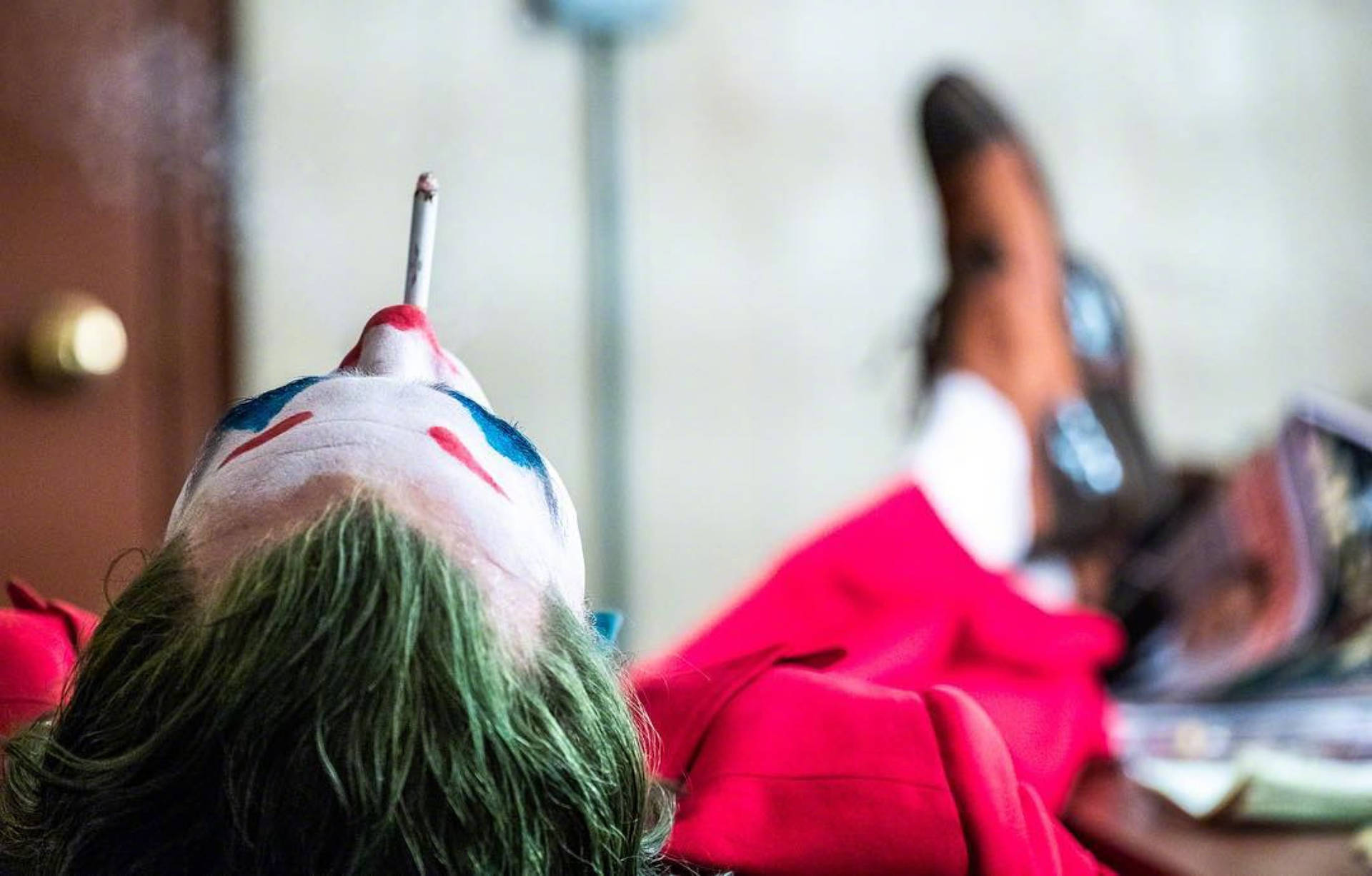 Joker 2020 Feet Up Smoking Background