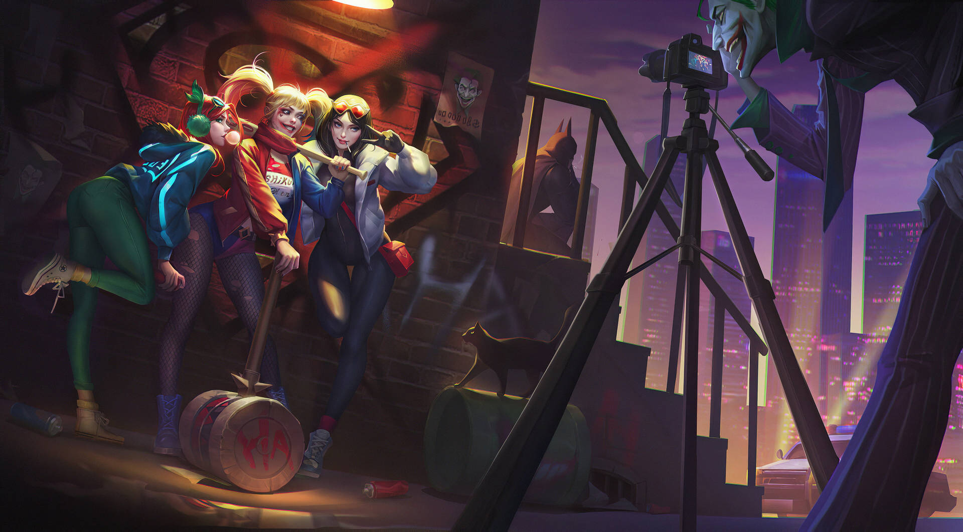 Joker And Harley Quinn Photoshoot Background