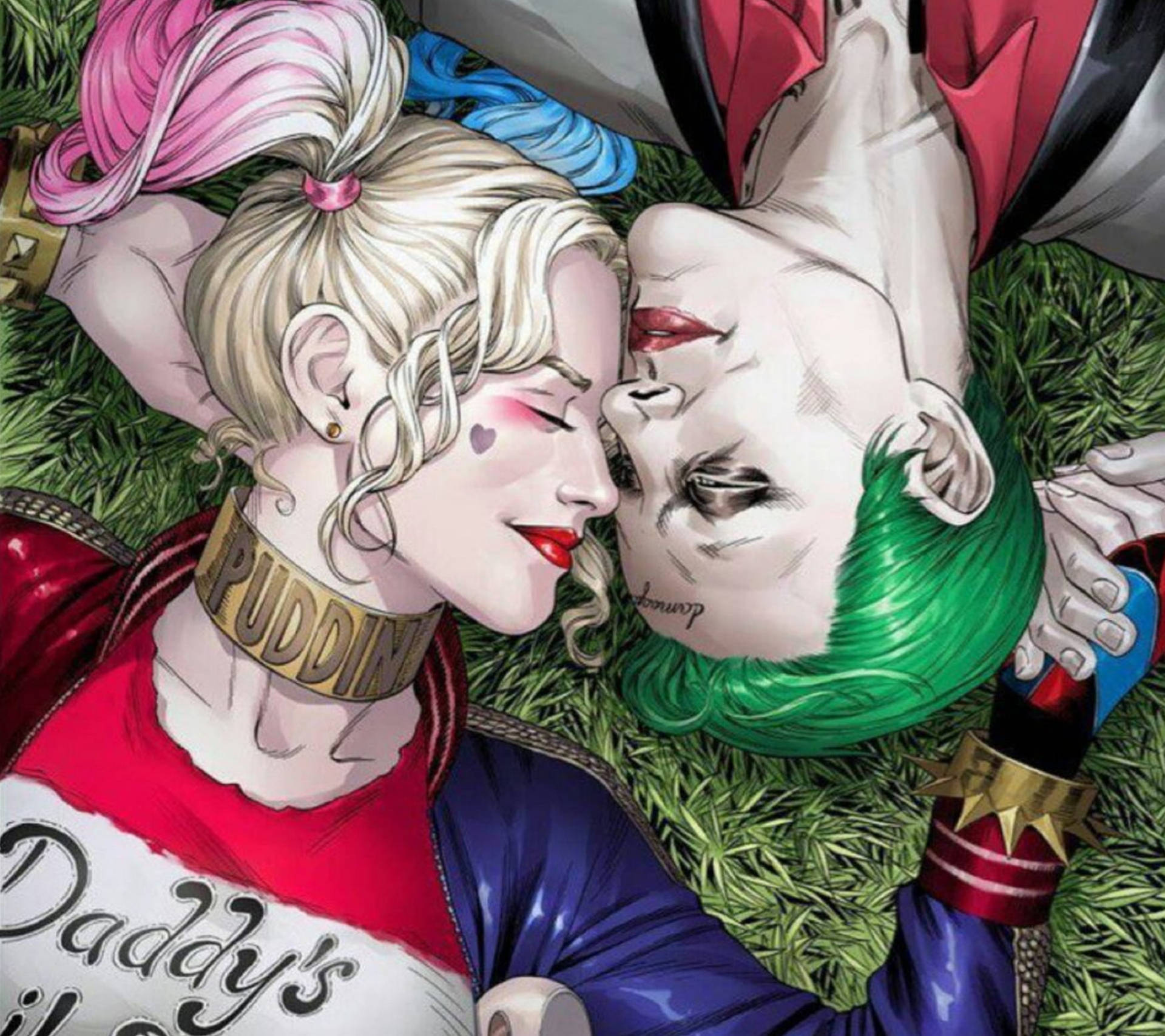 Joker And Harley Quinn Upside Down Background