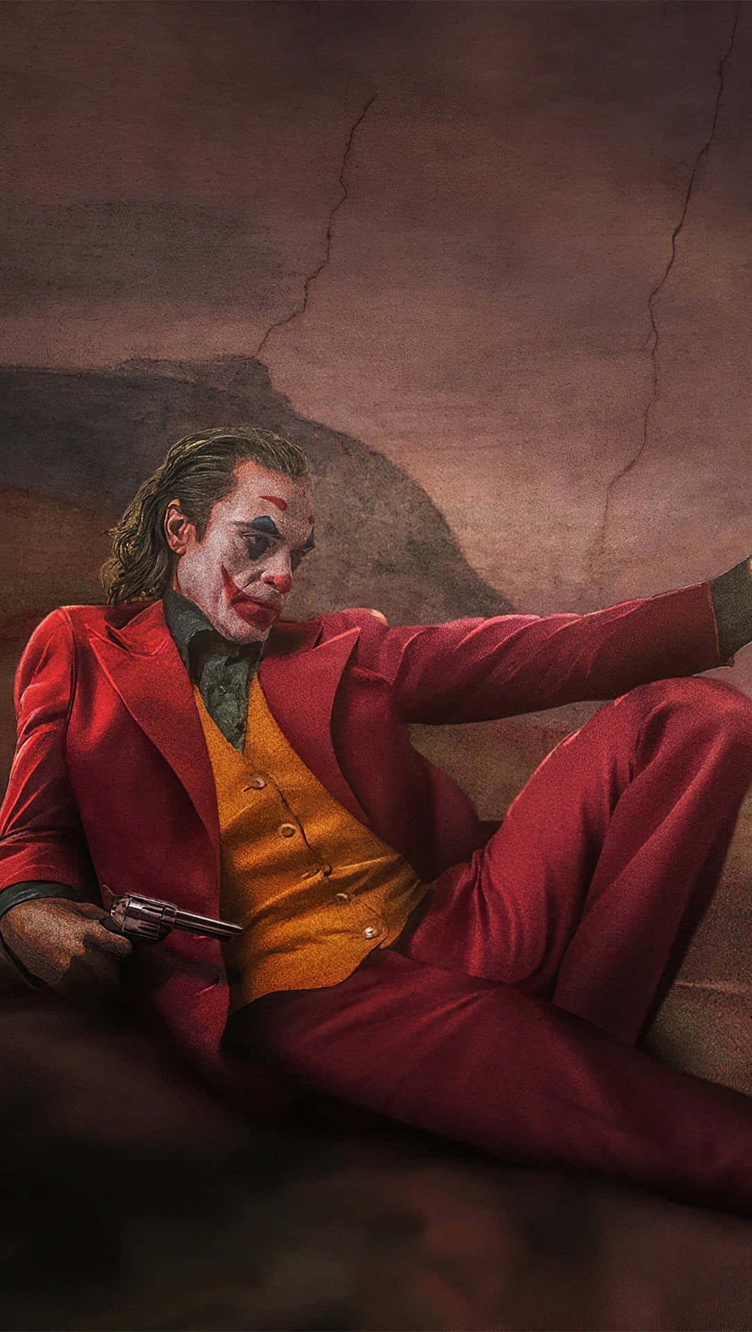 Joker As Michelangelo's Creation Of Adam Background