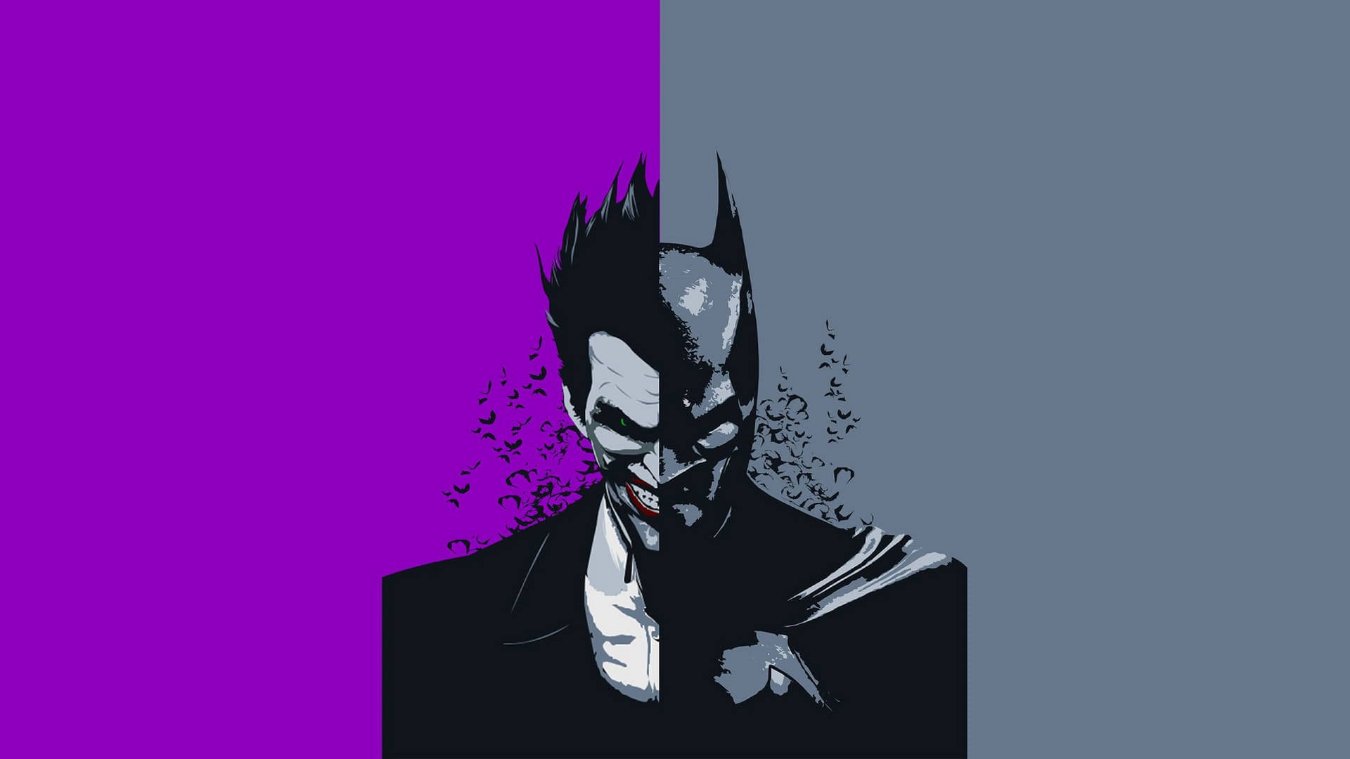 Joker Batman Face-off Art Background