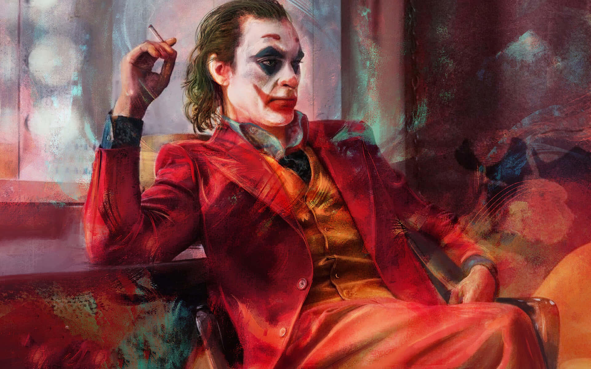 Joker Clown Sit Down Background