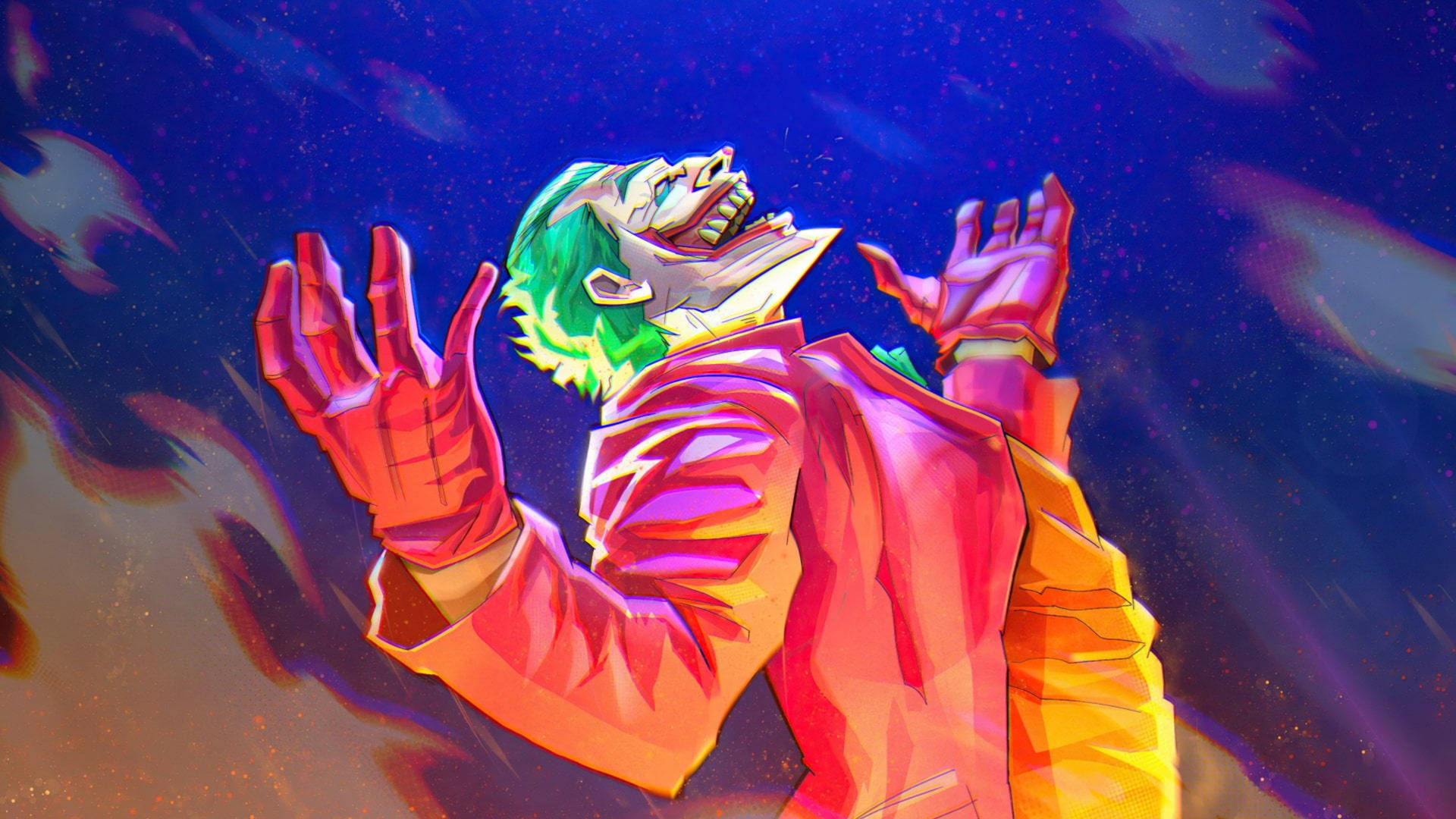 Joker Drawing Arms Raised