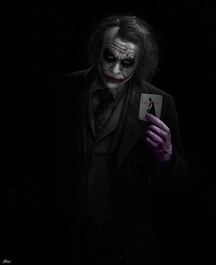 Joker Drawing Heath Ledger Playing Card Background