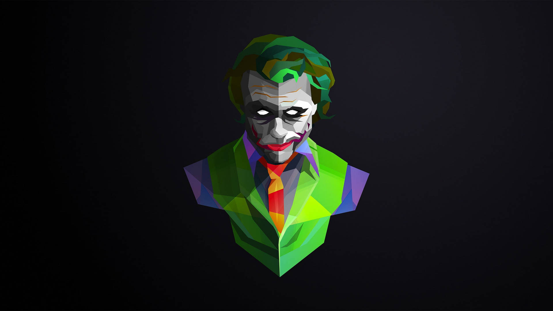 Joker Drawing Low Poly Background