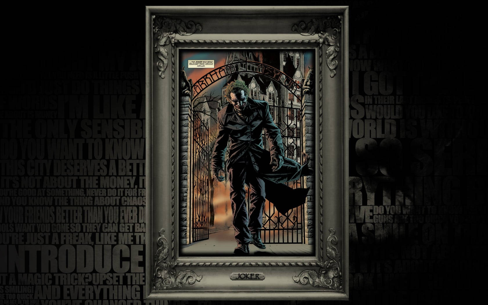 Joker Drawing Ornate Frame Background