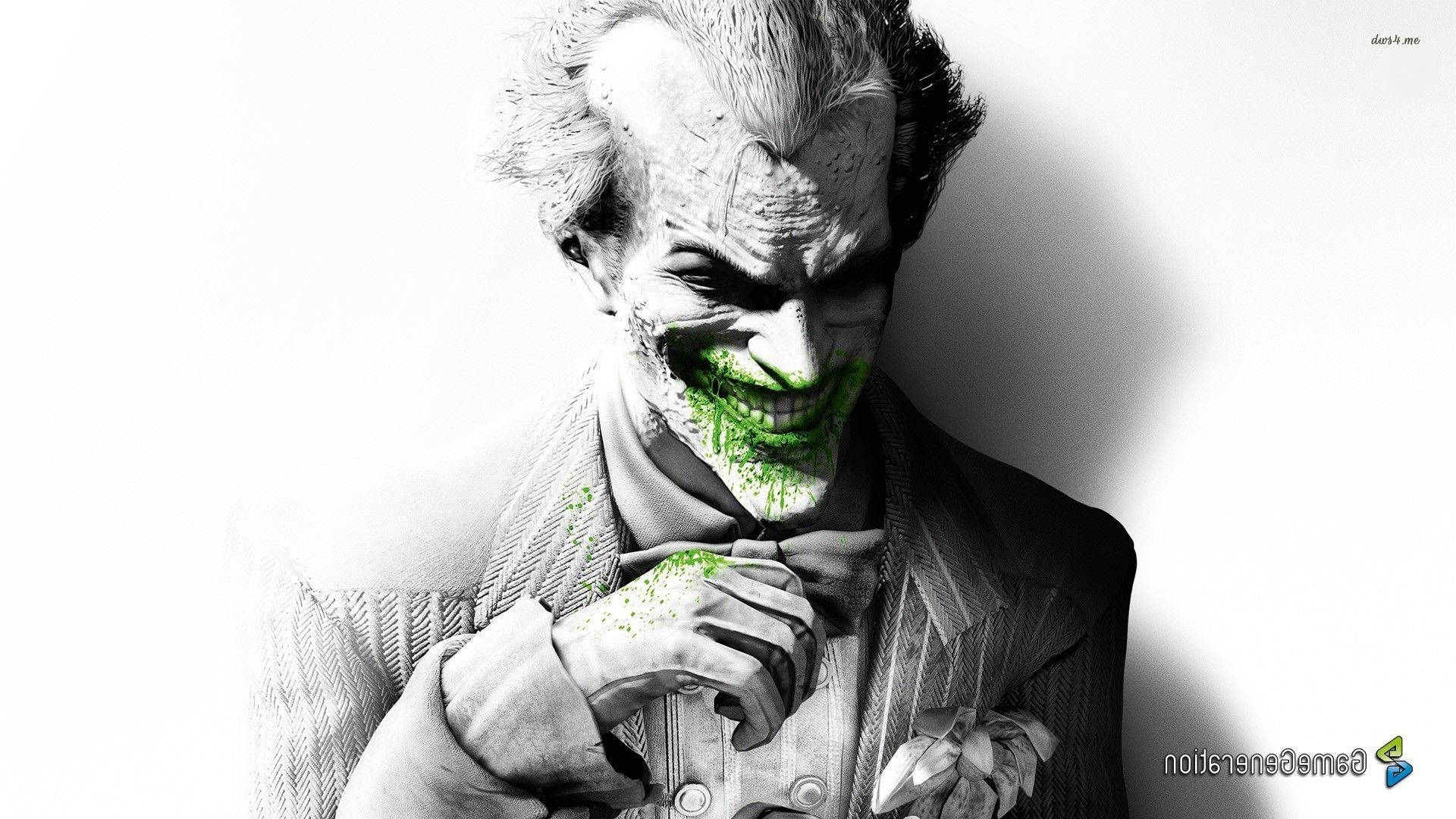 Joker Green Grey Background