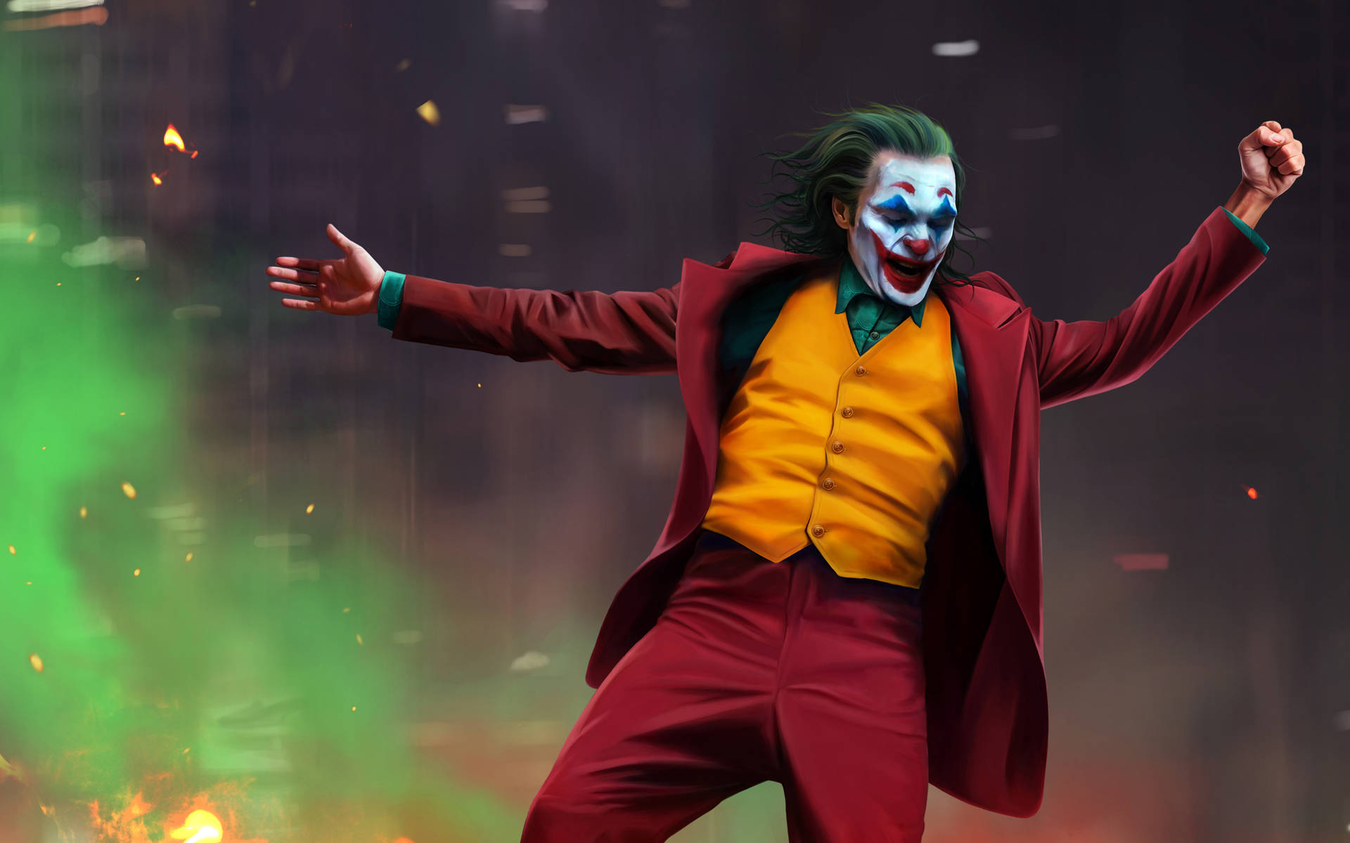 Joker Green Smoke 4k Ultra Hd Background