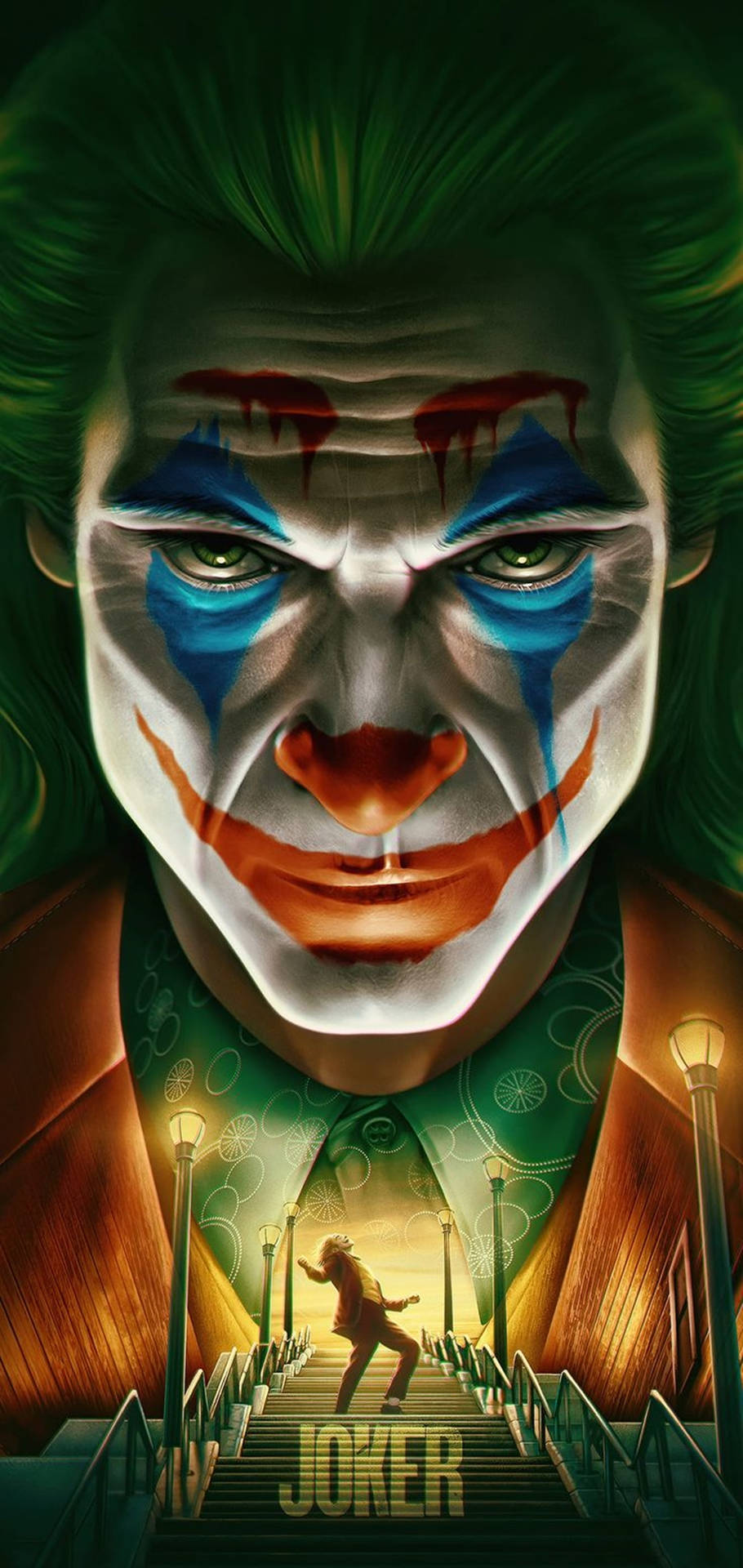 Joker Iphone Green Hair In Film Background