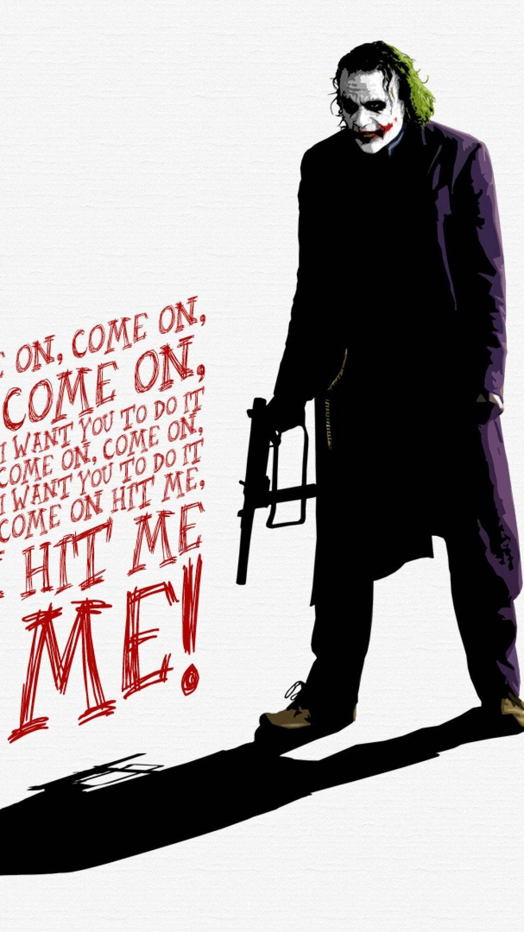 Joker Iphone With Gun Background
