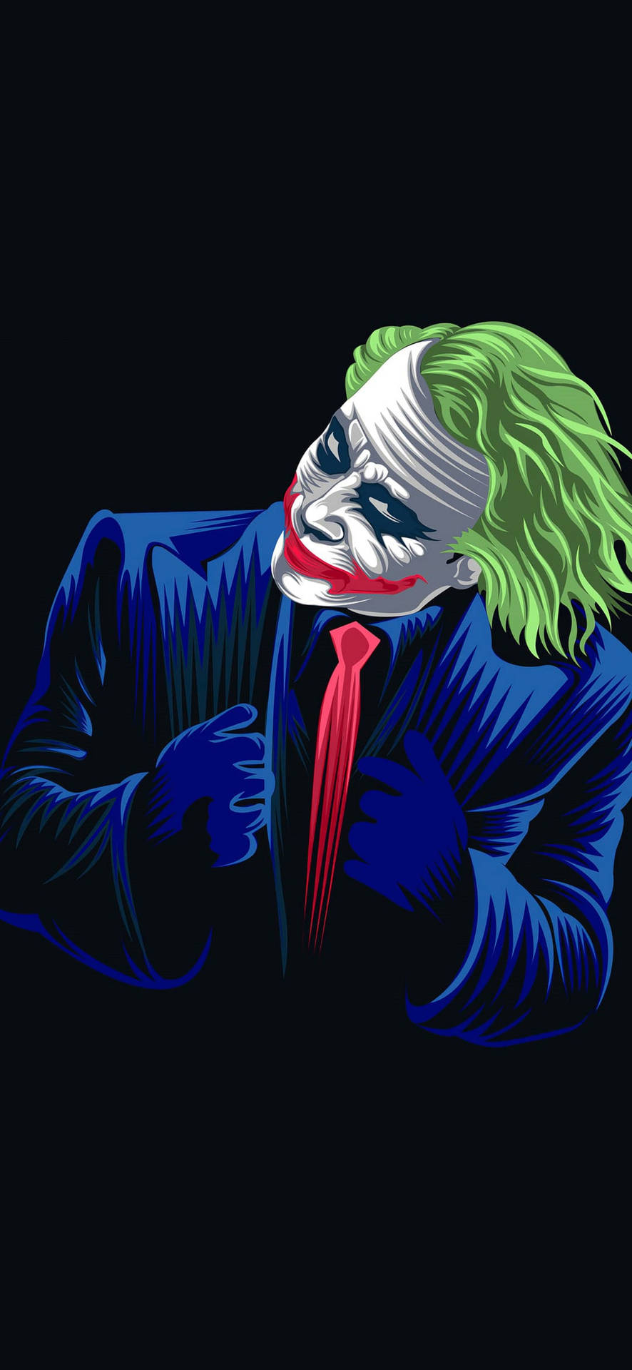Joker Ledger Neon Portrait Background