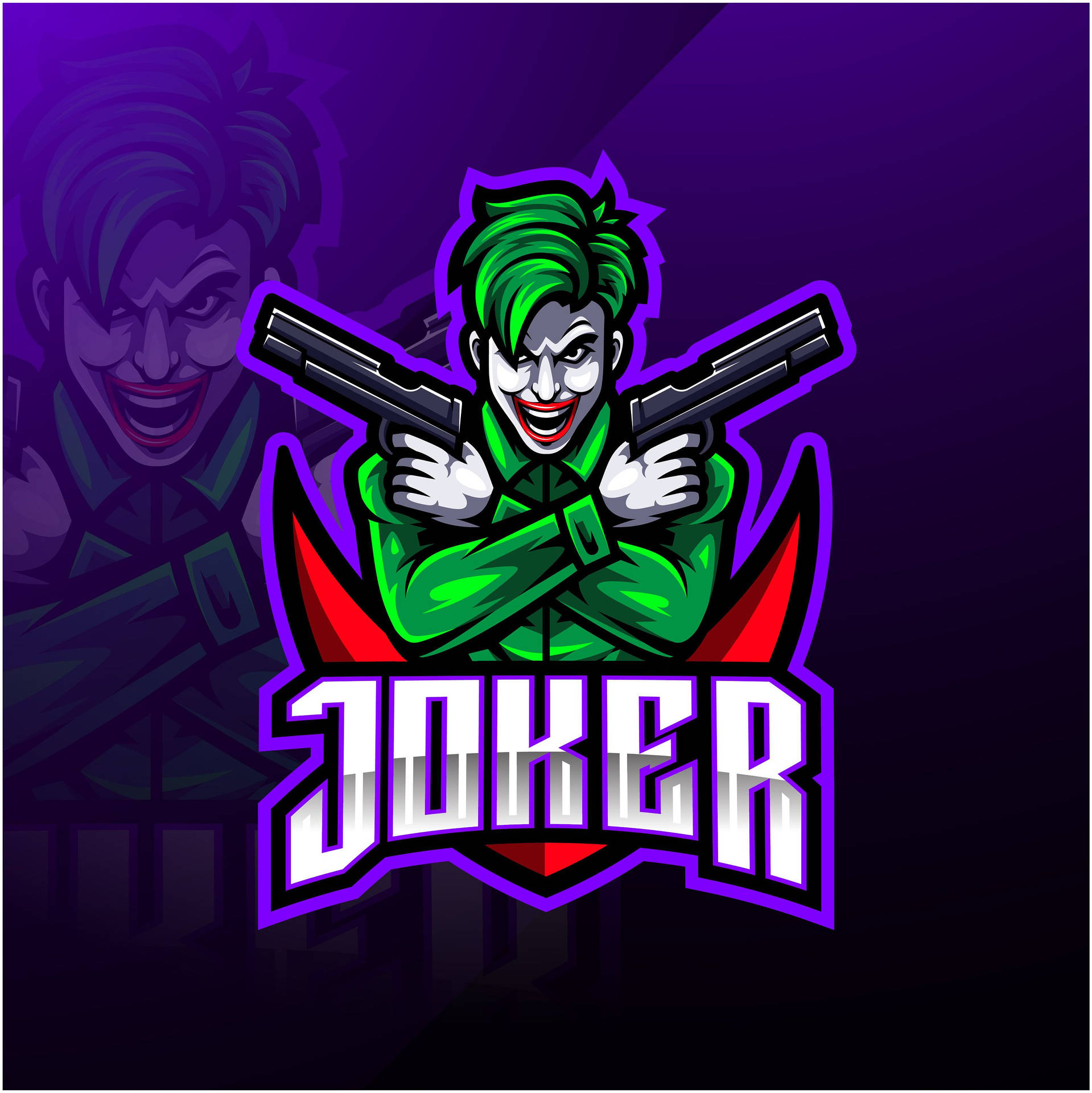 Joker Mascot Logo Design Background