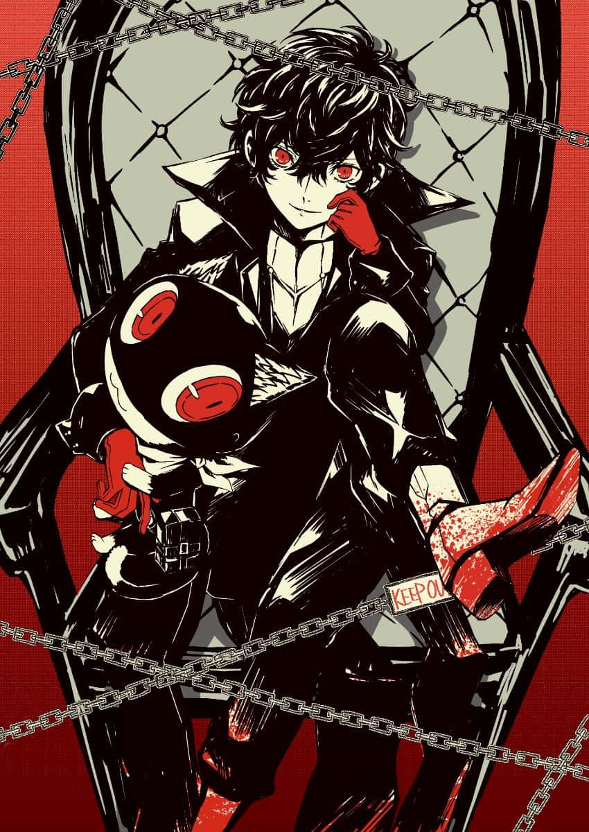 Joker Persona 5 Seated On Chair