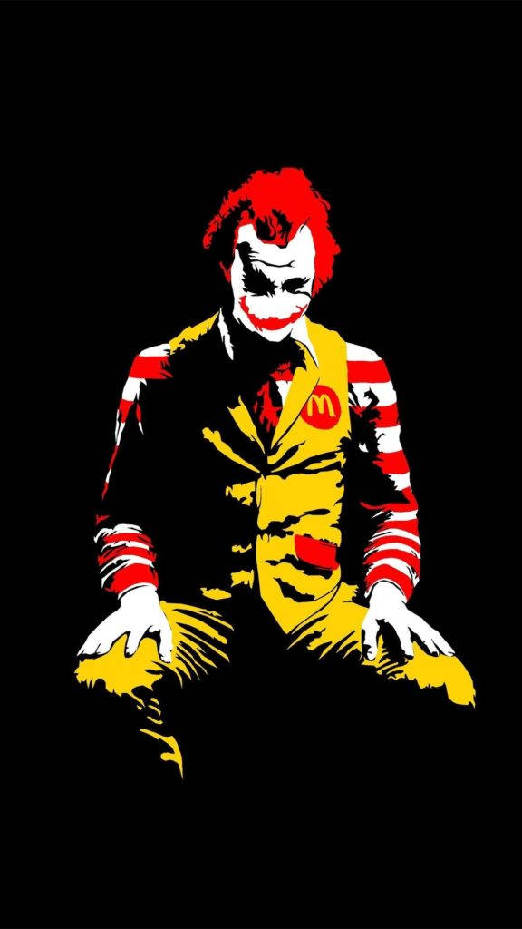 Joker Phone As Ronald Mcdonald Background