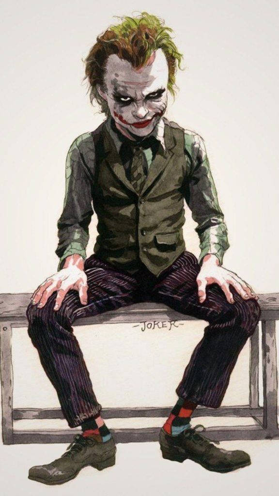 Joker Phone Creepy Caricature Background