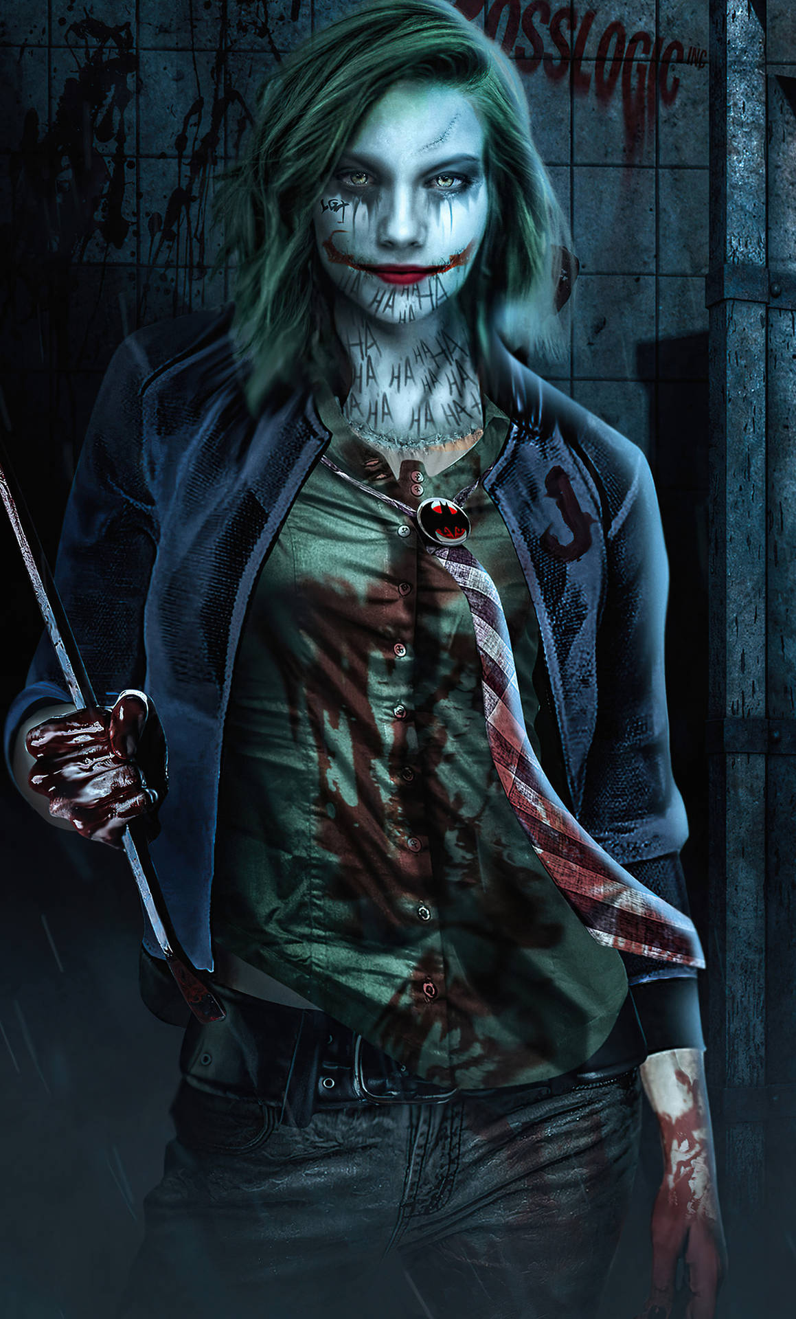 Joker Phone Creepy Woman Background