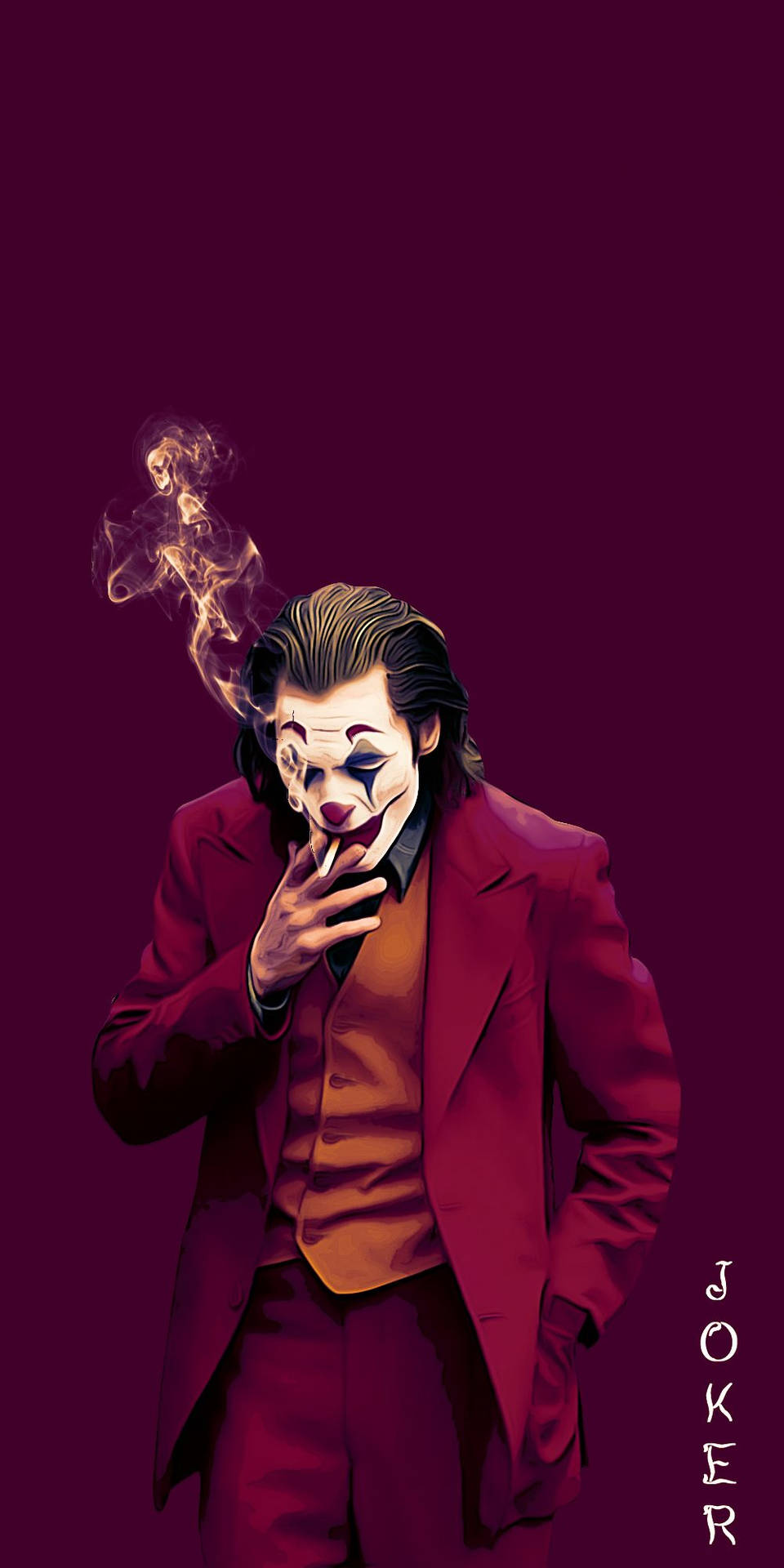 Joker Phone Iconic Red Suit Background