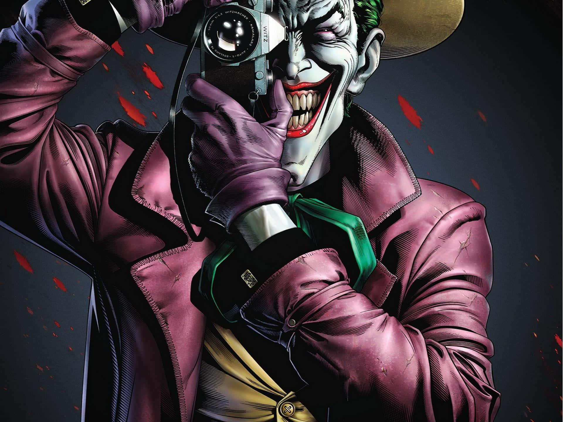 Joker's Iconic Maniacal Laugh Background