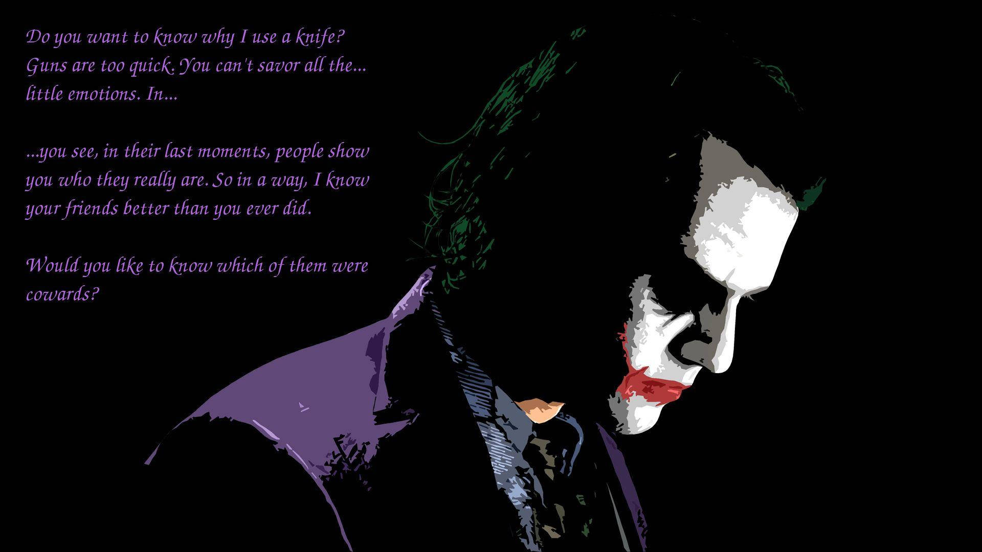 Joker's Insightful Quotes In Batman Series Background