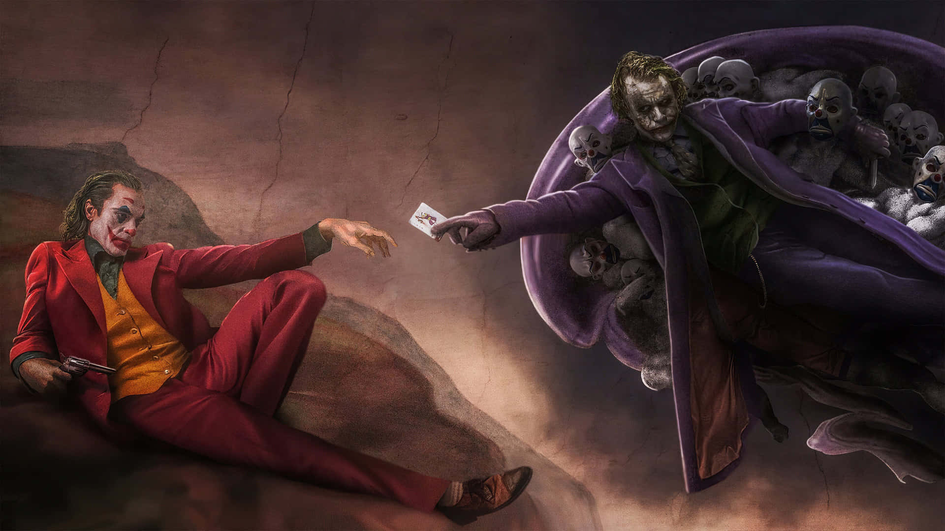 Joker-themed Creation Of Adam 4k