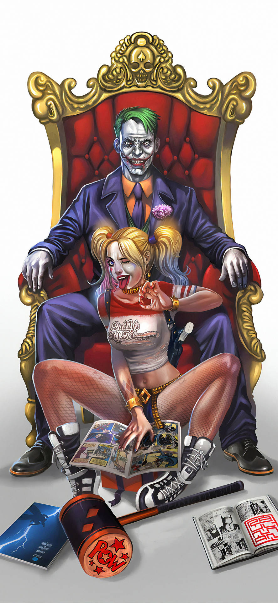 Joker Throne With Harley Quinn Phone