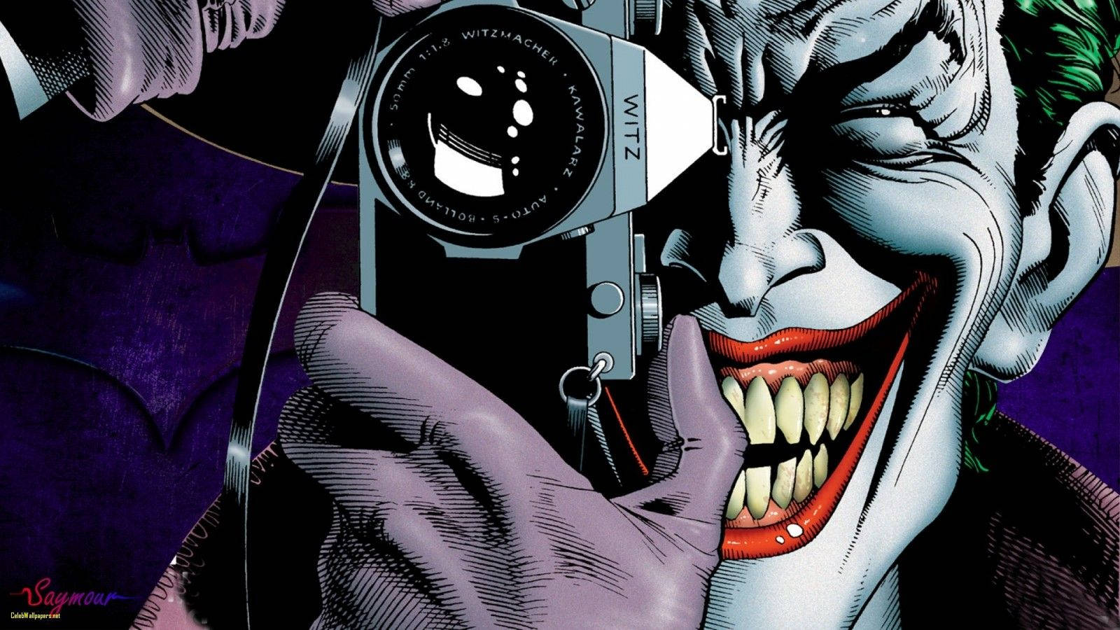 Joker With A Camera Background