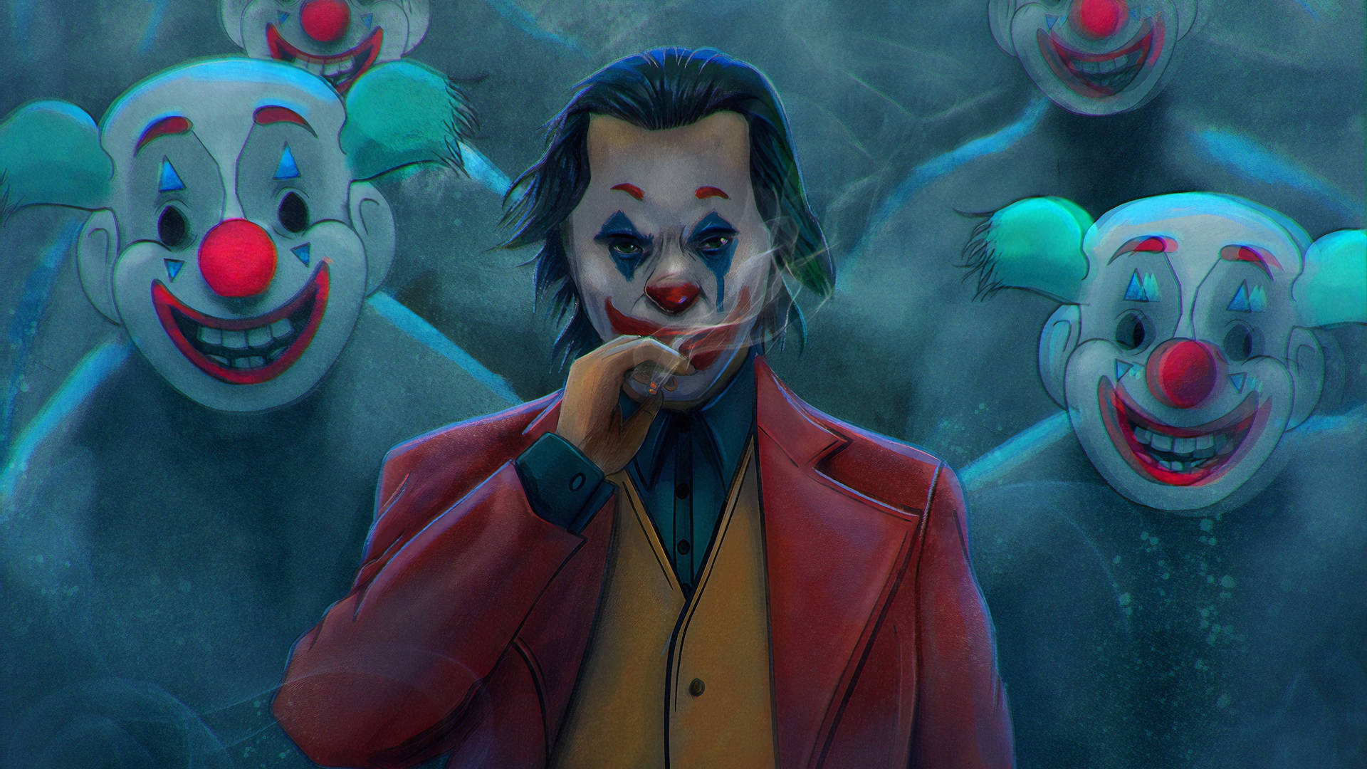 Joker With Clowns Background
