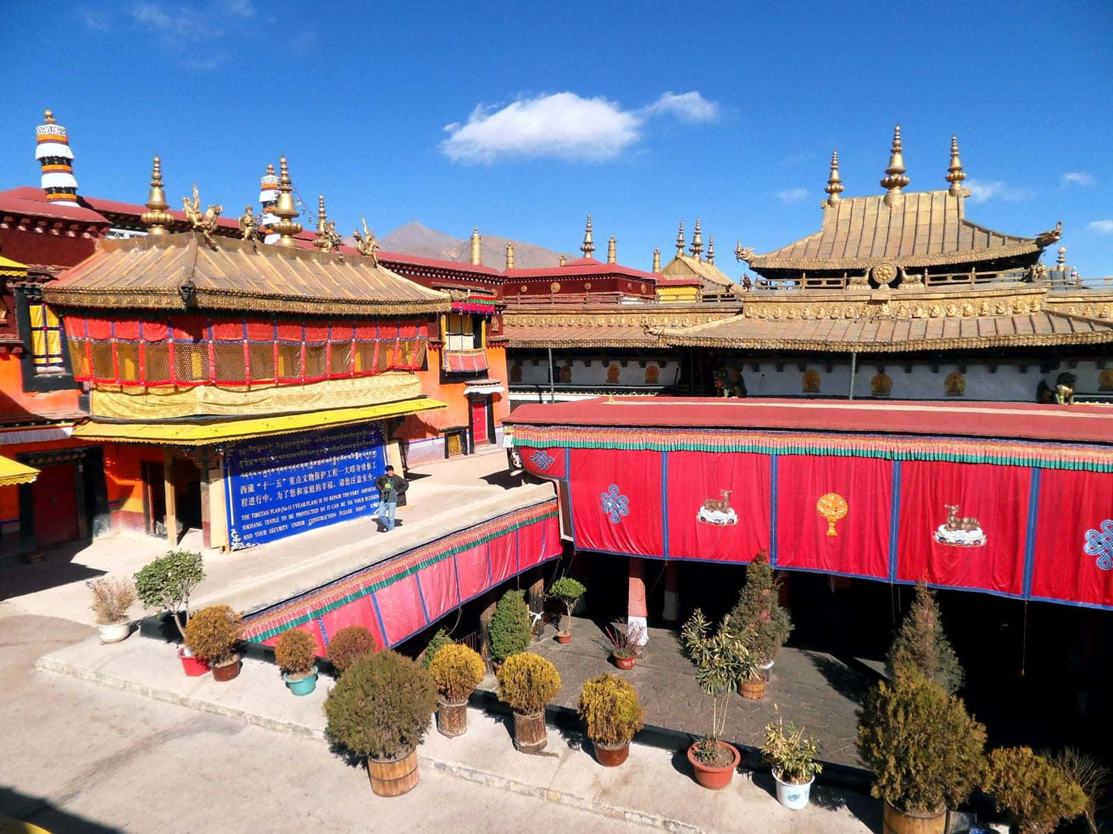 Jokhang Temple In Lhasa Background