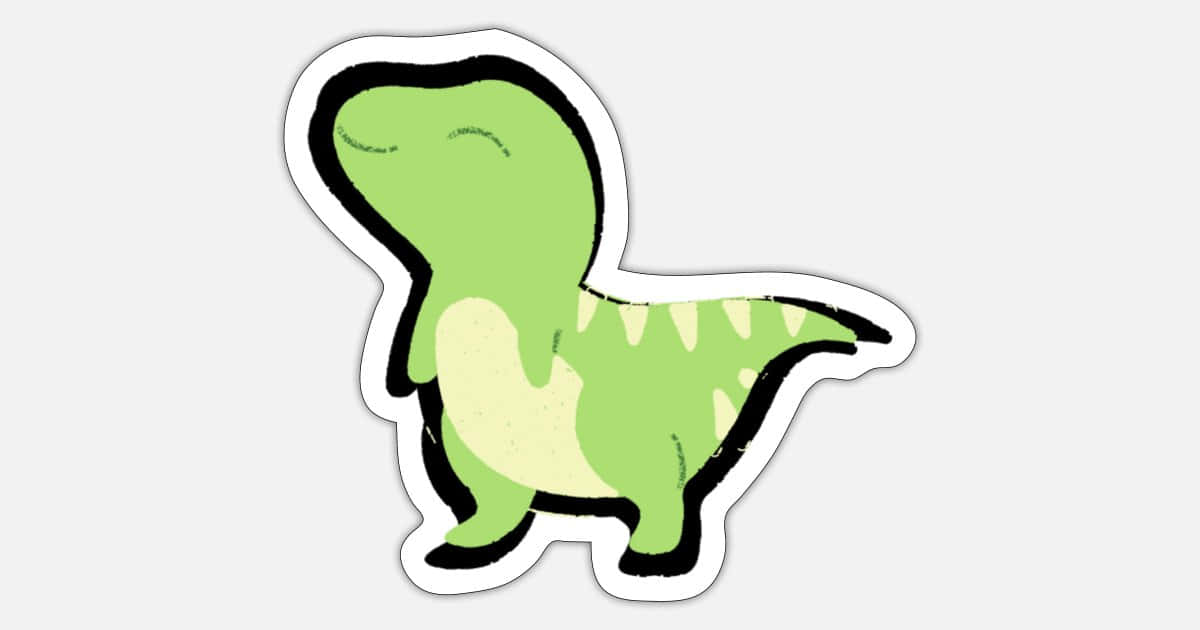 Jolly Cute Dino T-rex Sticker Background