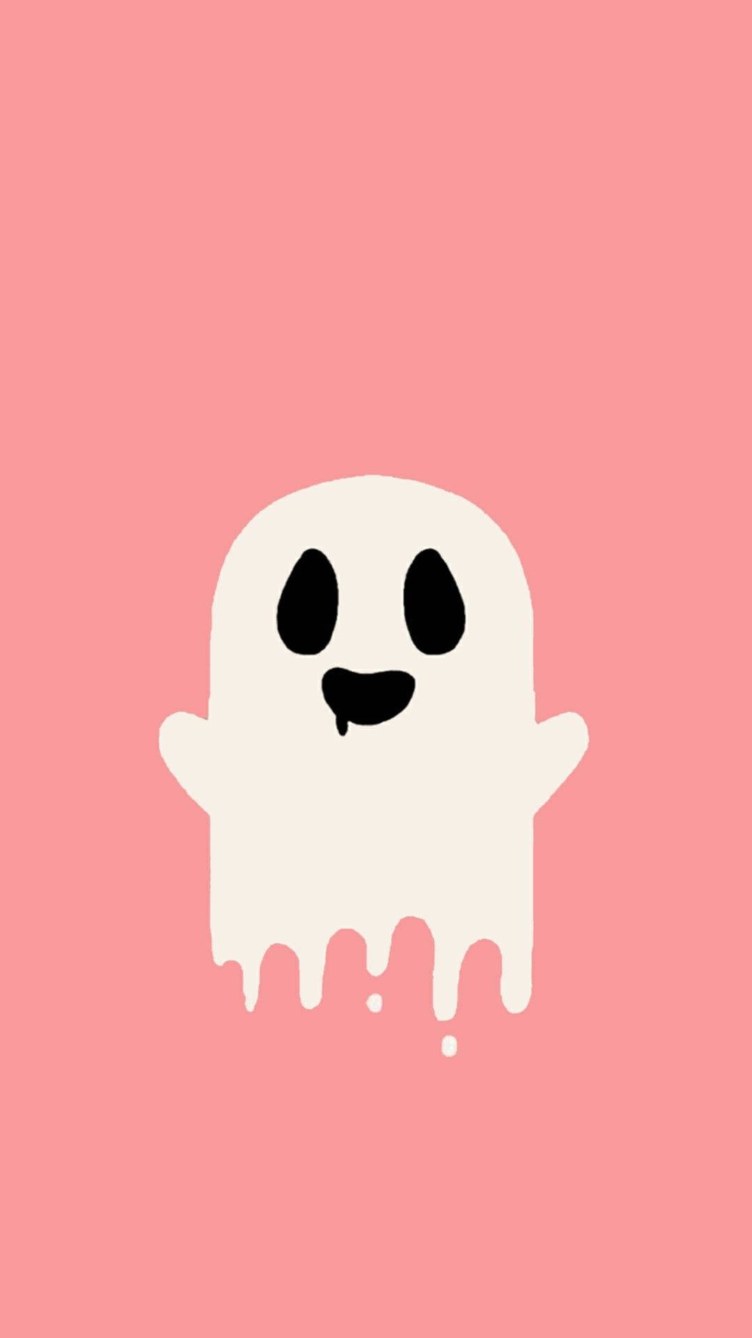 Jolly Ghost Aesthetic Pink Background