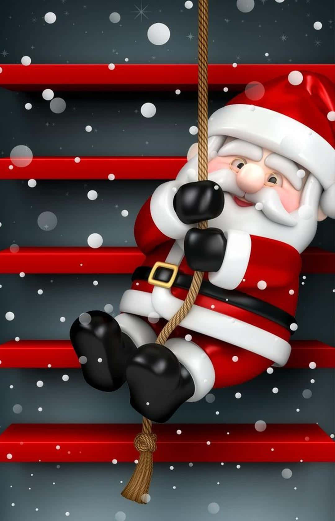 Jolly Santa Claus Spreading Festive Cheer! Background