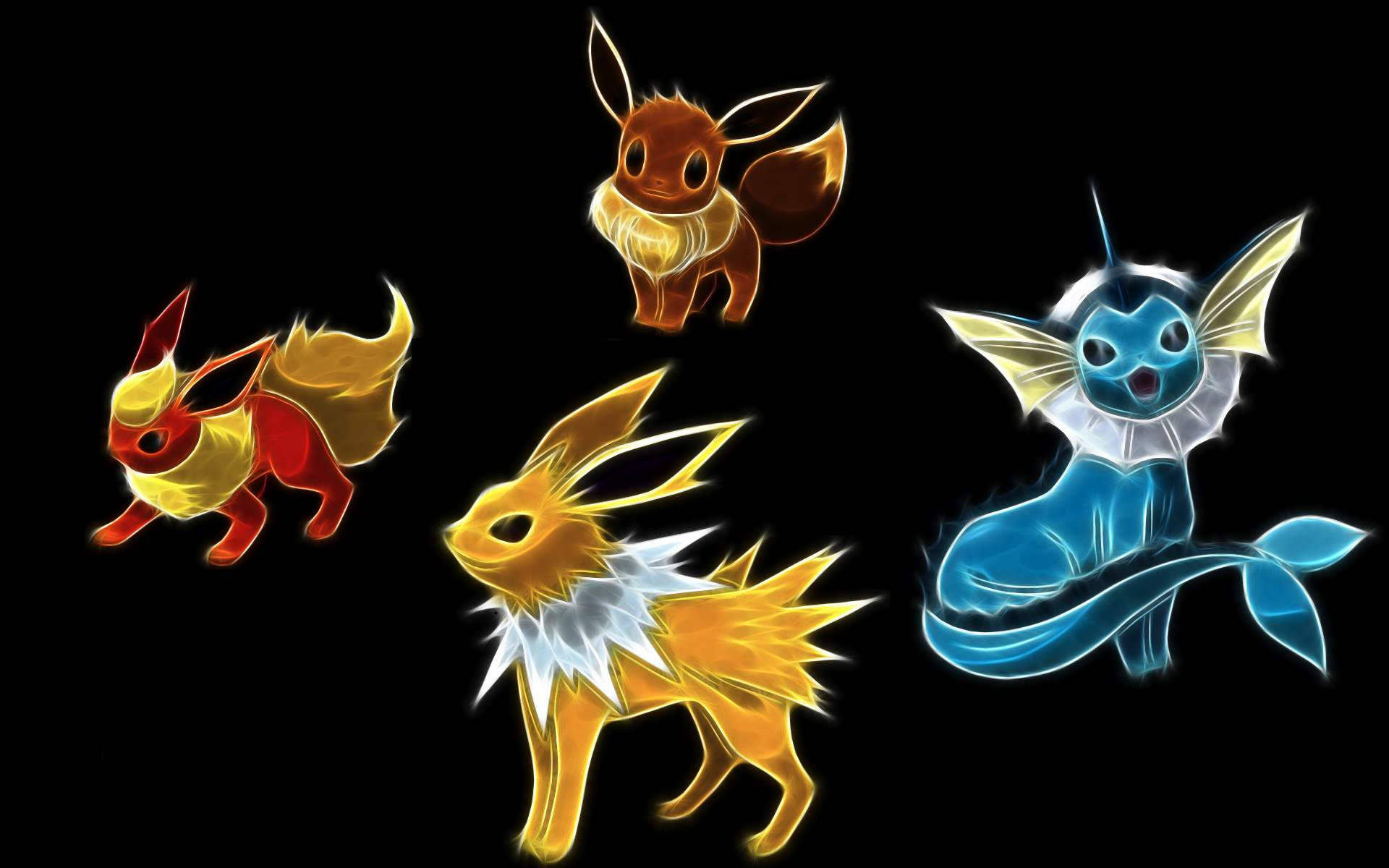 Jolteon Flareon Vaporeon Eeveelutions Background