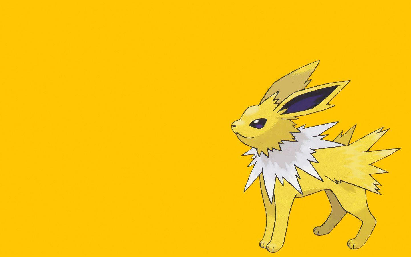 Jolteon With Yellow Background Background