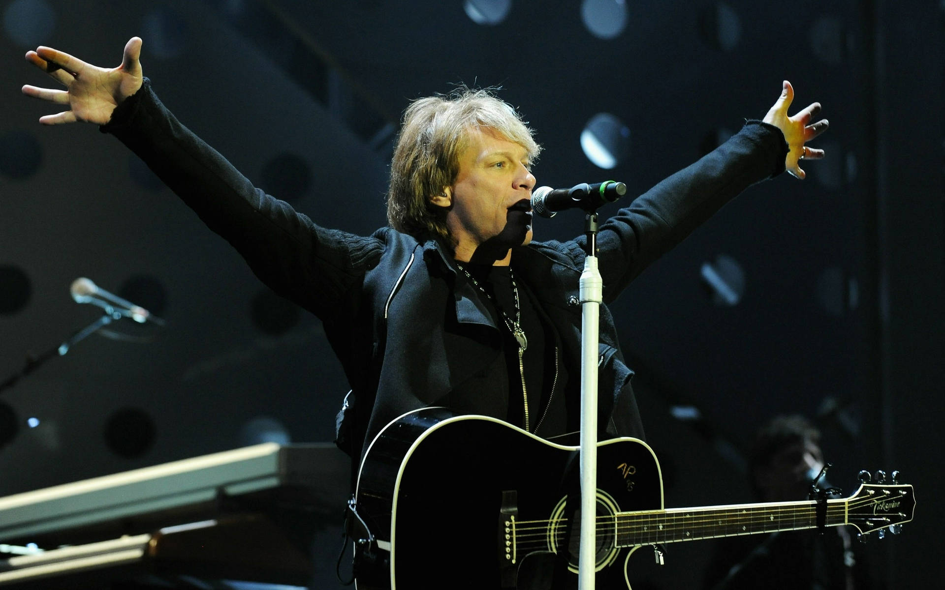 Jon Bon Jovi Performing At 2010 Mtv Europe Music Awards Background