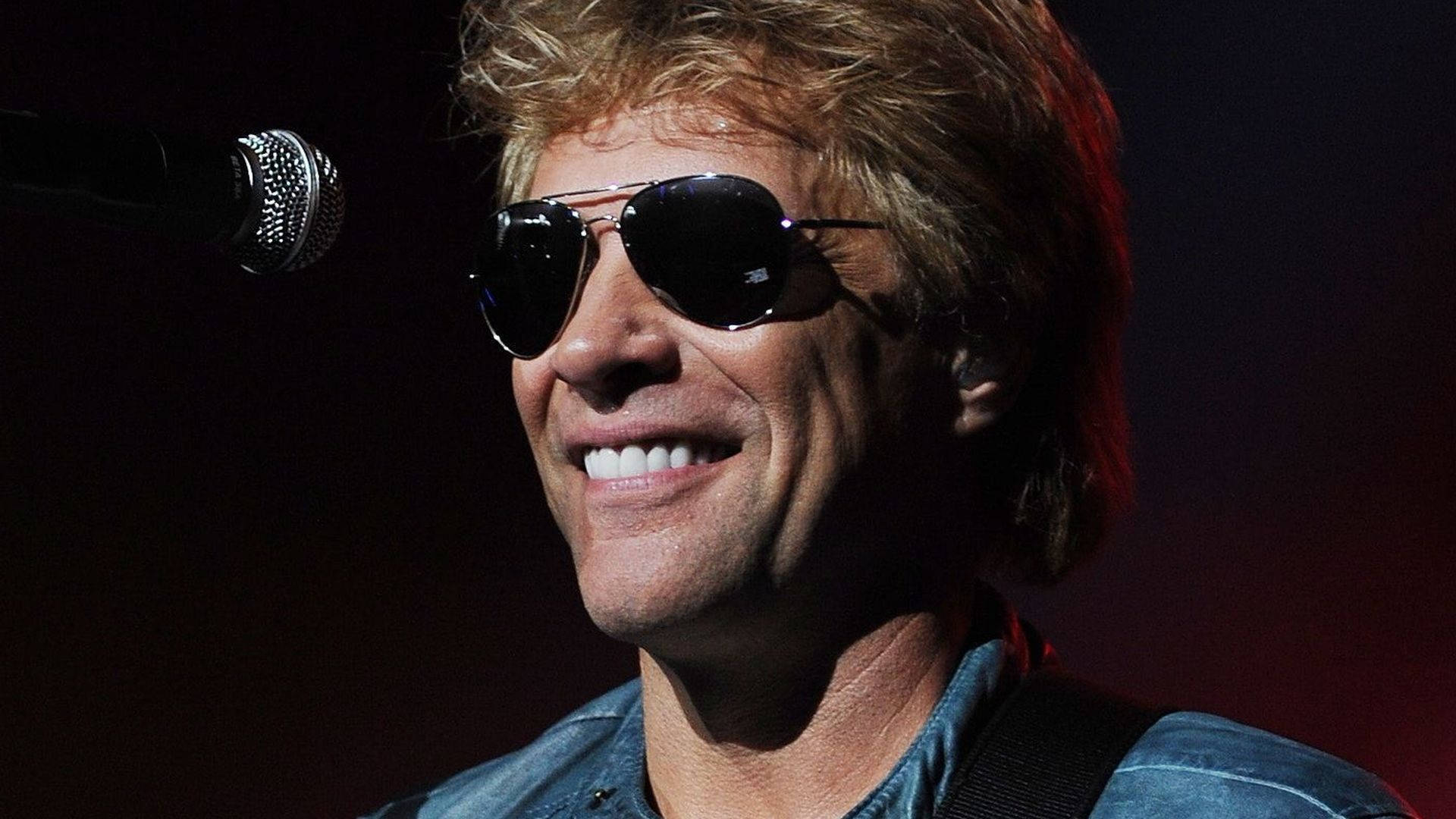 Jon Bon Jovi With Shades Live Concert Background