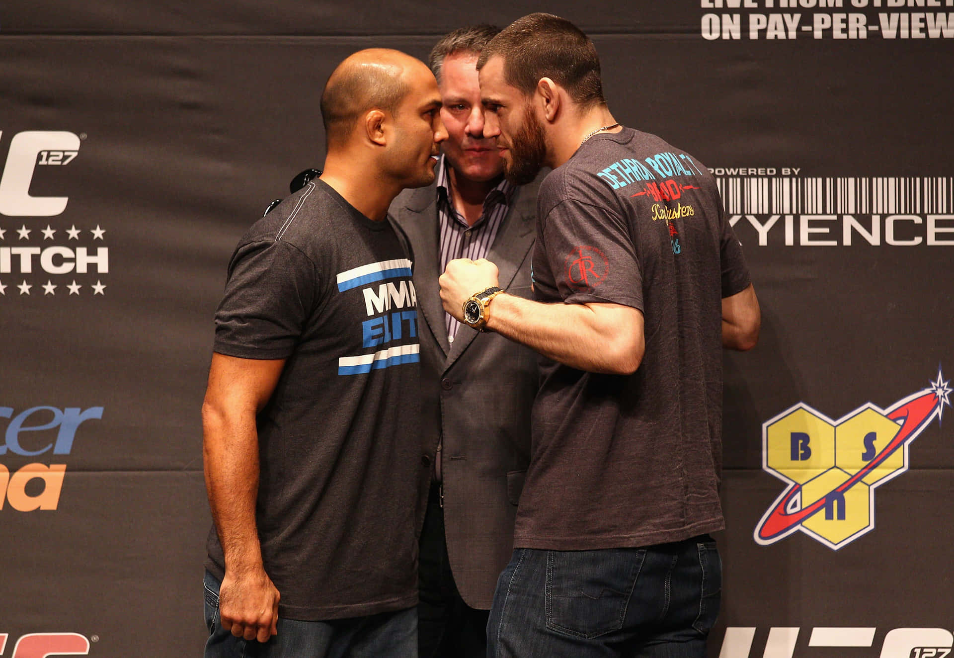 Jon Fitch And Bj Penn Press Conference Ufc 127