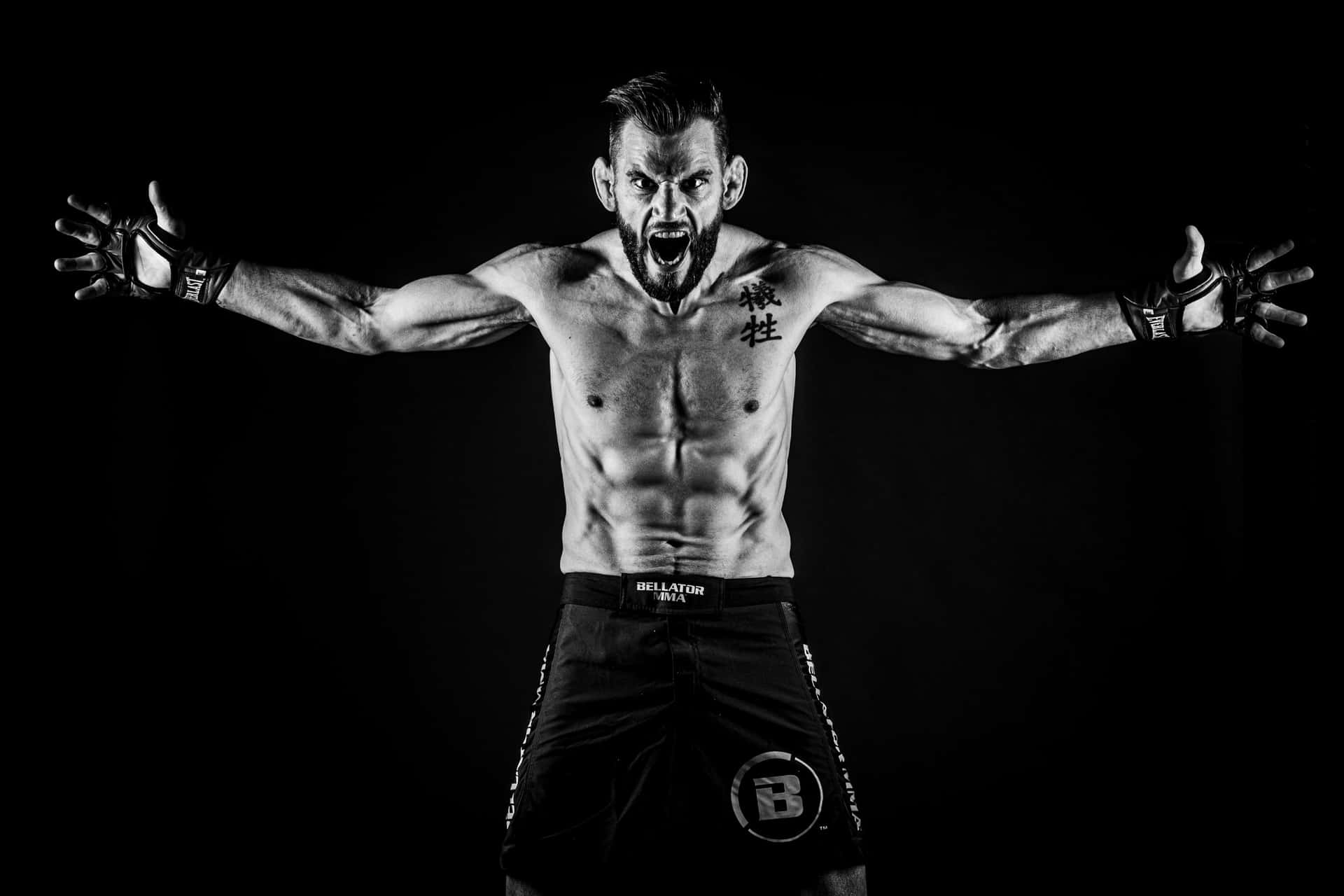 Jon Fitch Black And White Ufc Mma Fighter