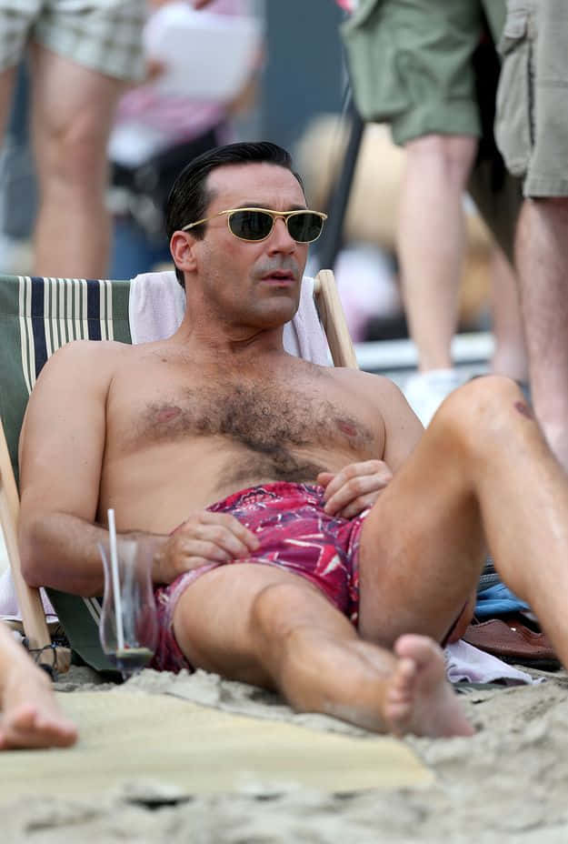 Jon Hamm On The Set Of Mad Men