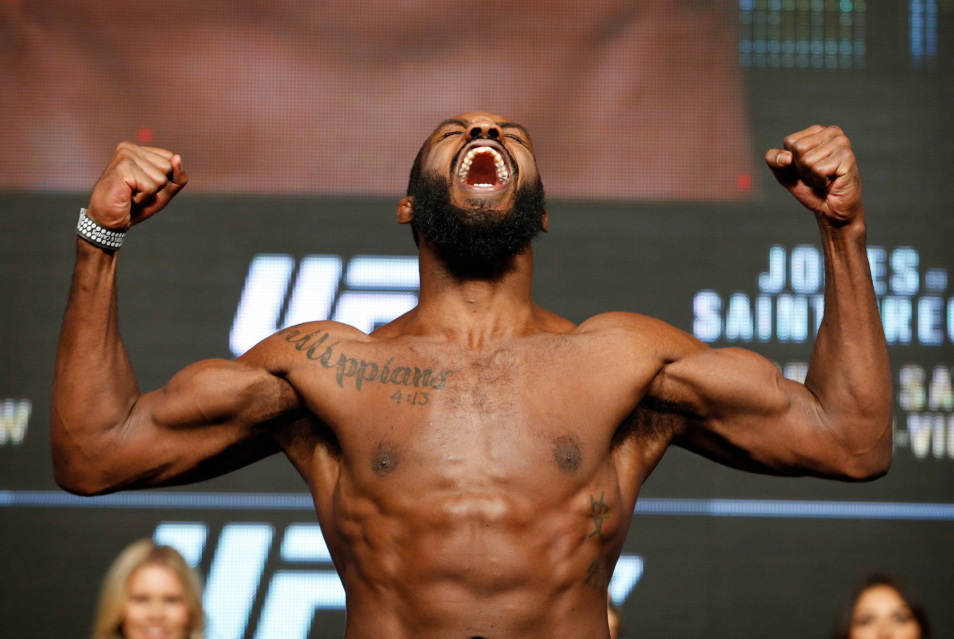 Jon Jones During Weigh-in Ceremony