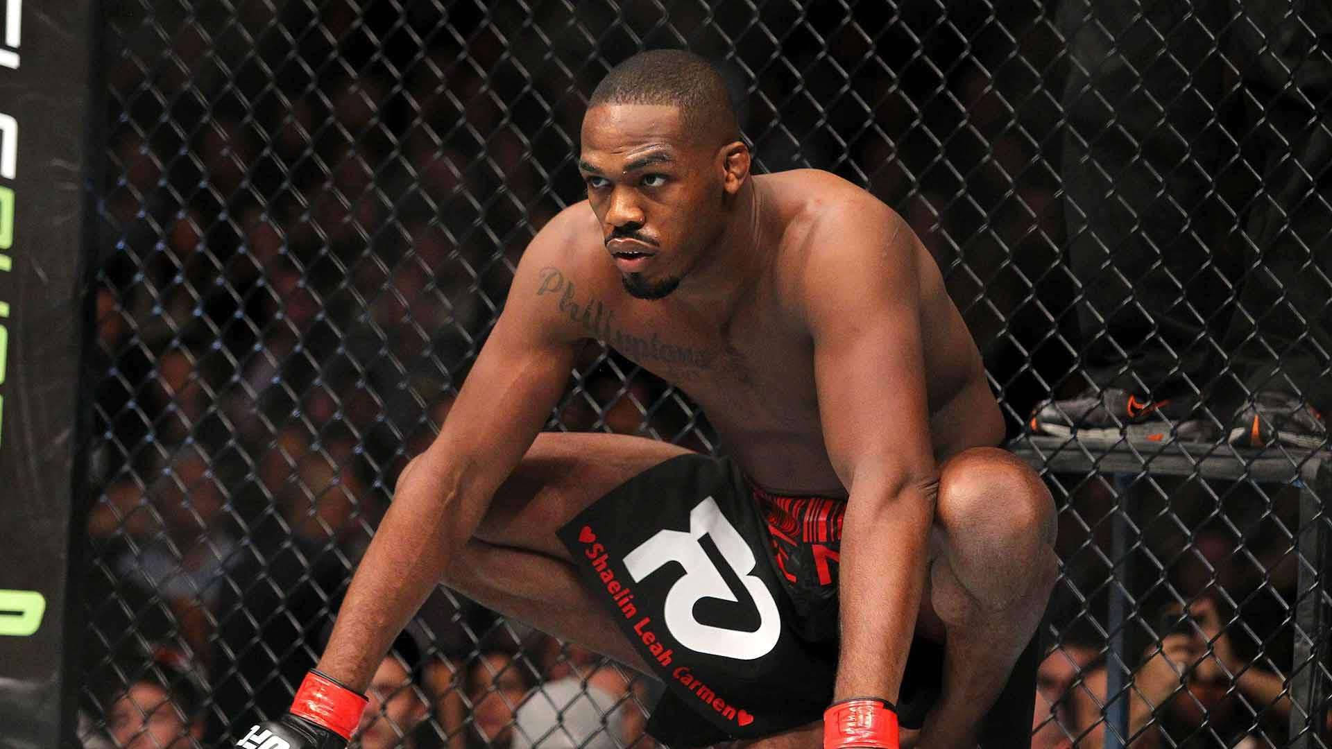 Jon Jones On The Ring Side Background