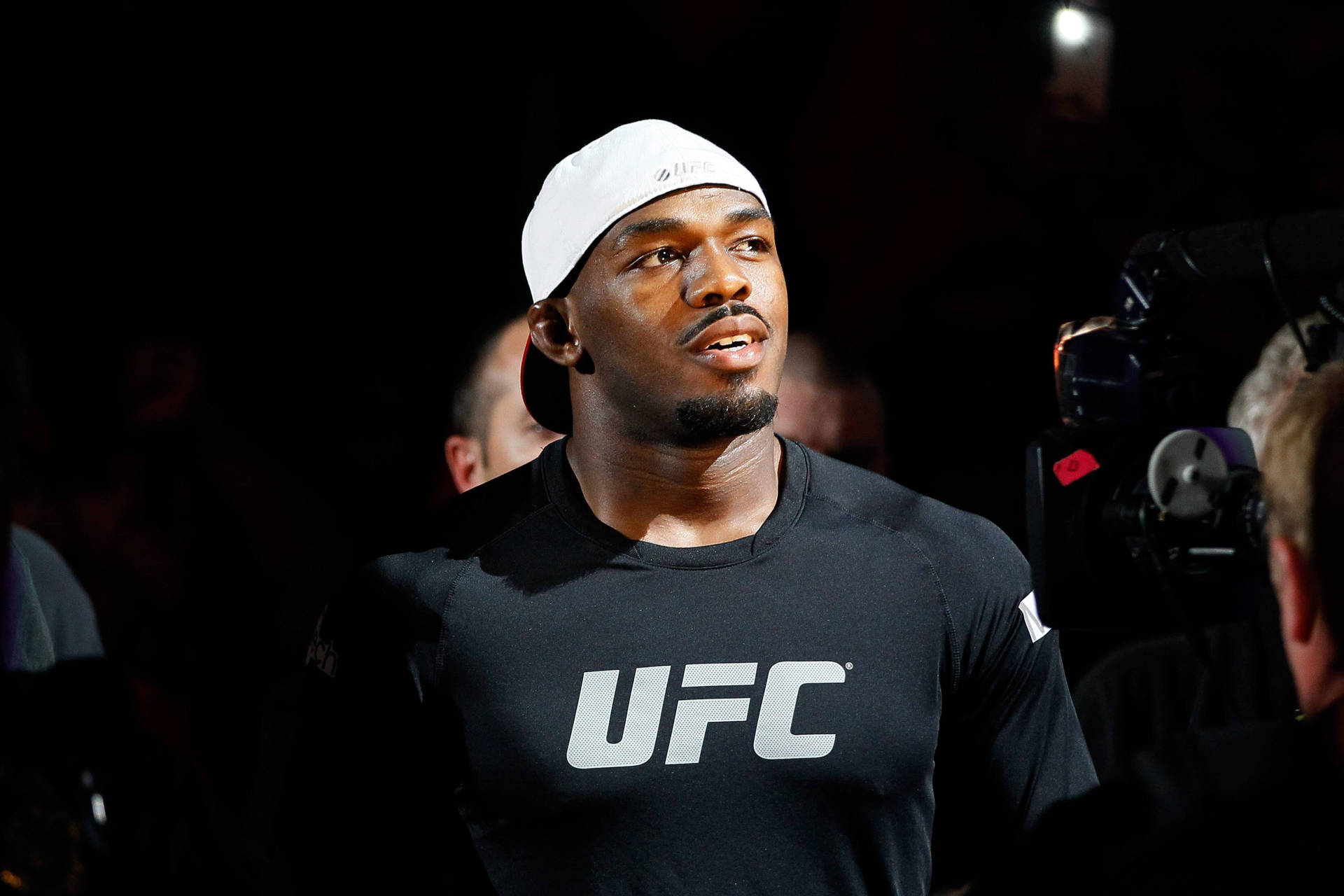 Jon Jones Wearing Ufc Shirt Background