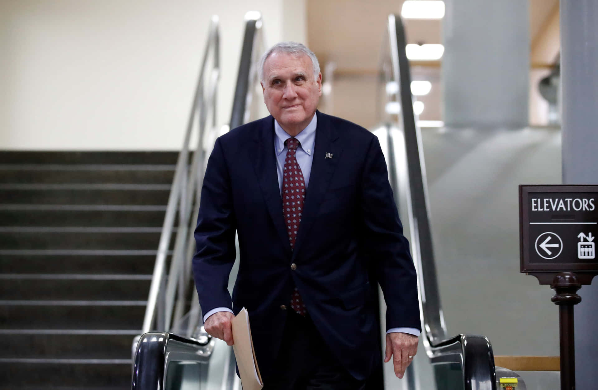 Jon Kyl On An Escalator