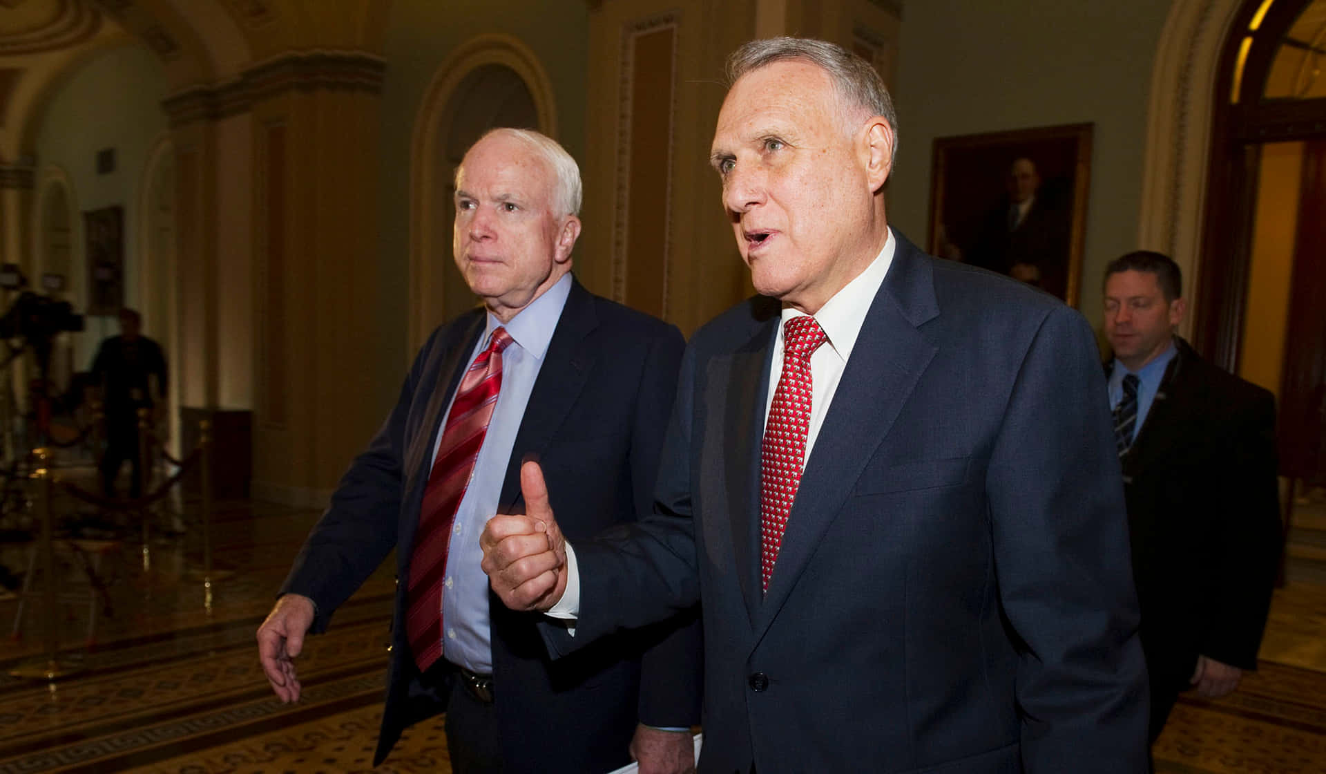 Jon Kyl Walking With John Mccain